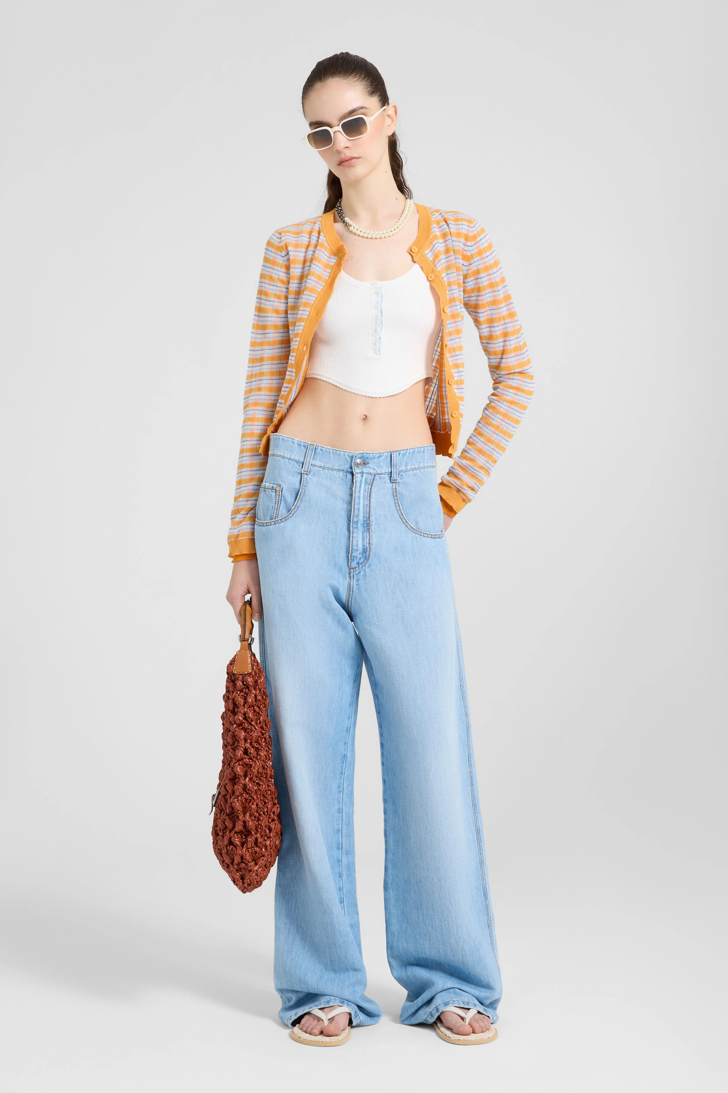 Baggy trousers in chambray linen-cotton - Image 2