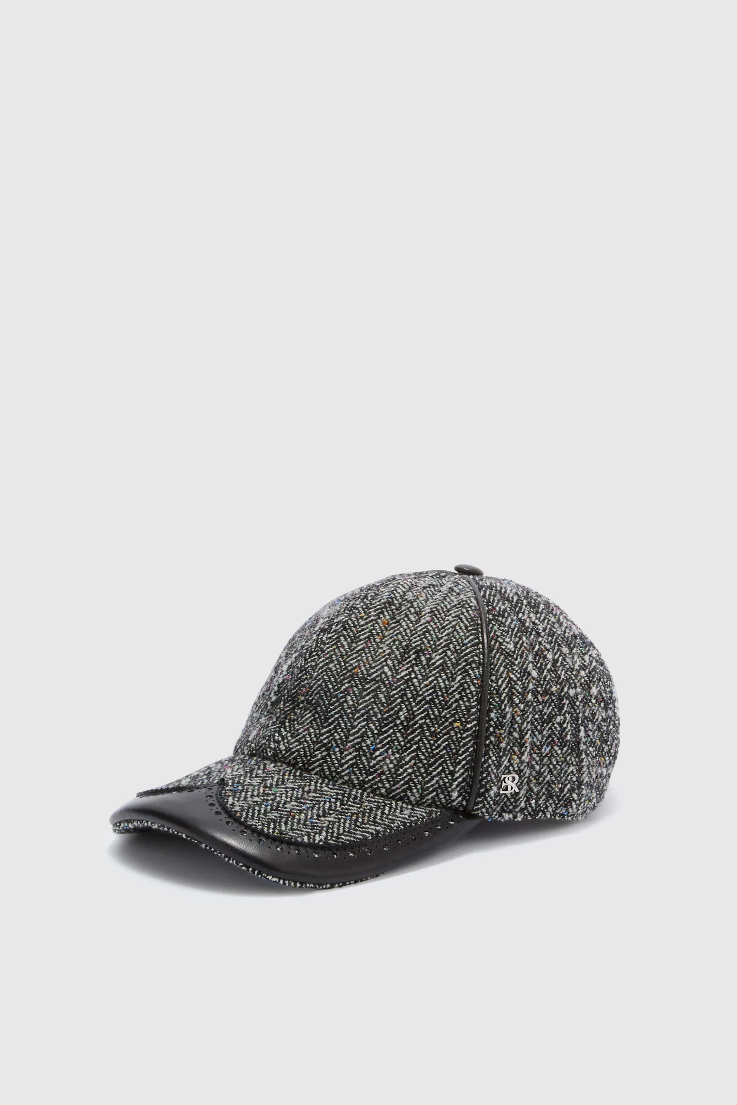 Baseball Cap in Virgin Wool Blend with Resca Jacquard Pattern