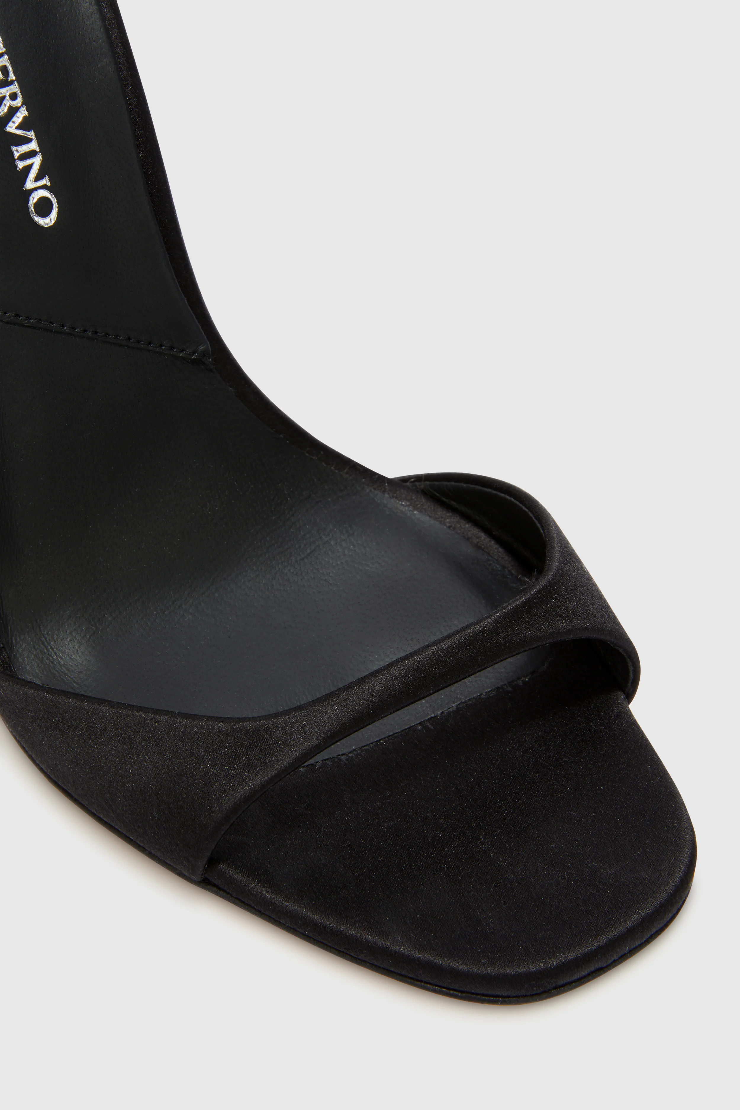 Black satin sandal with ankle strap - Image 5