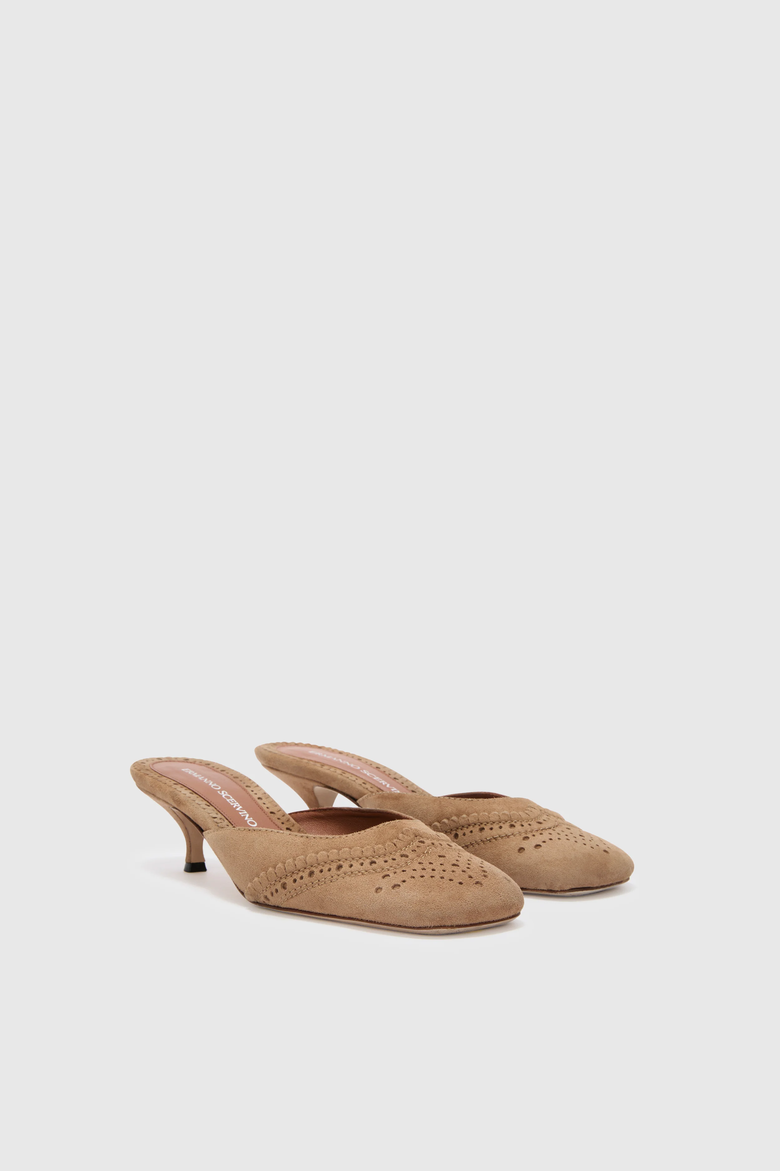 Brogue-detailed mule in suede - Image 2