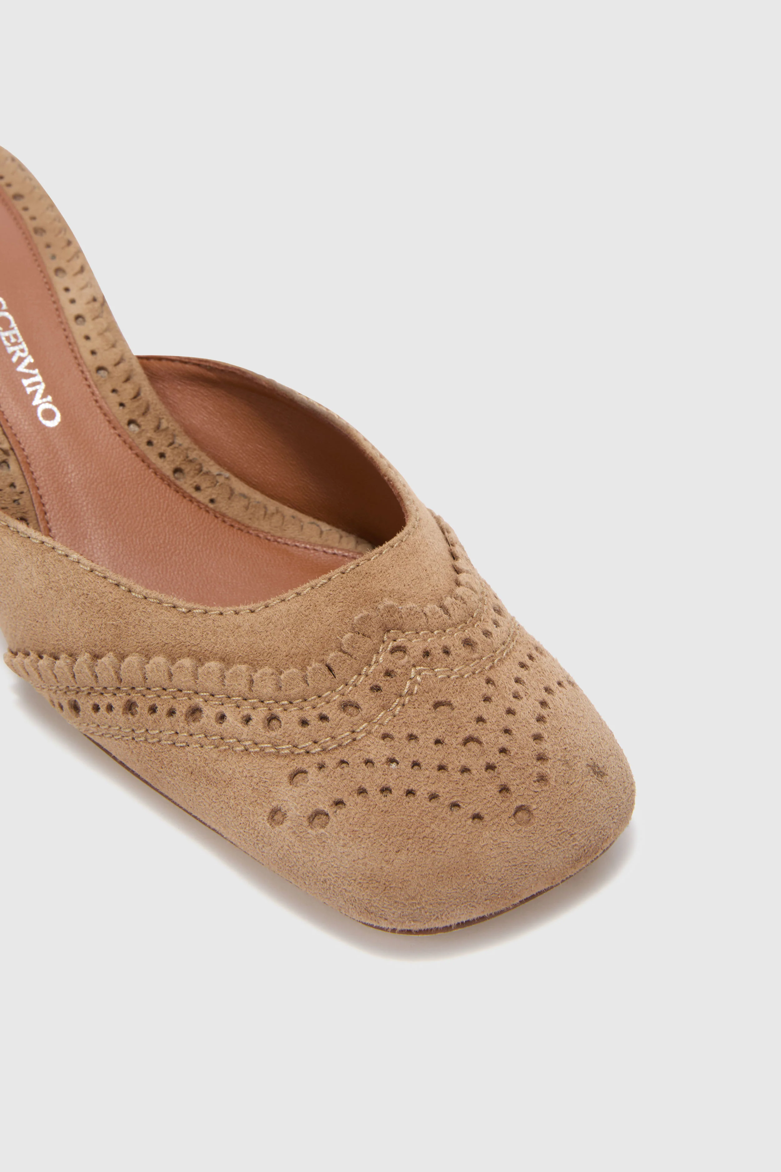 Brogue-detailed mule in suede - Image 4