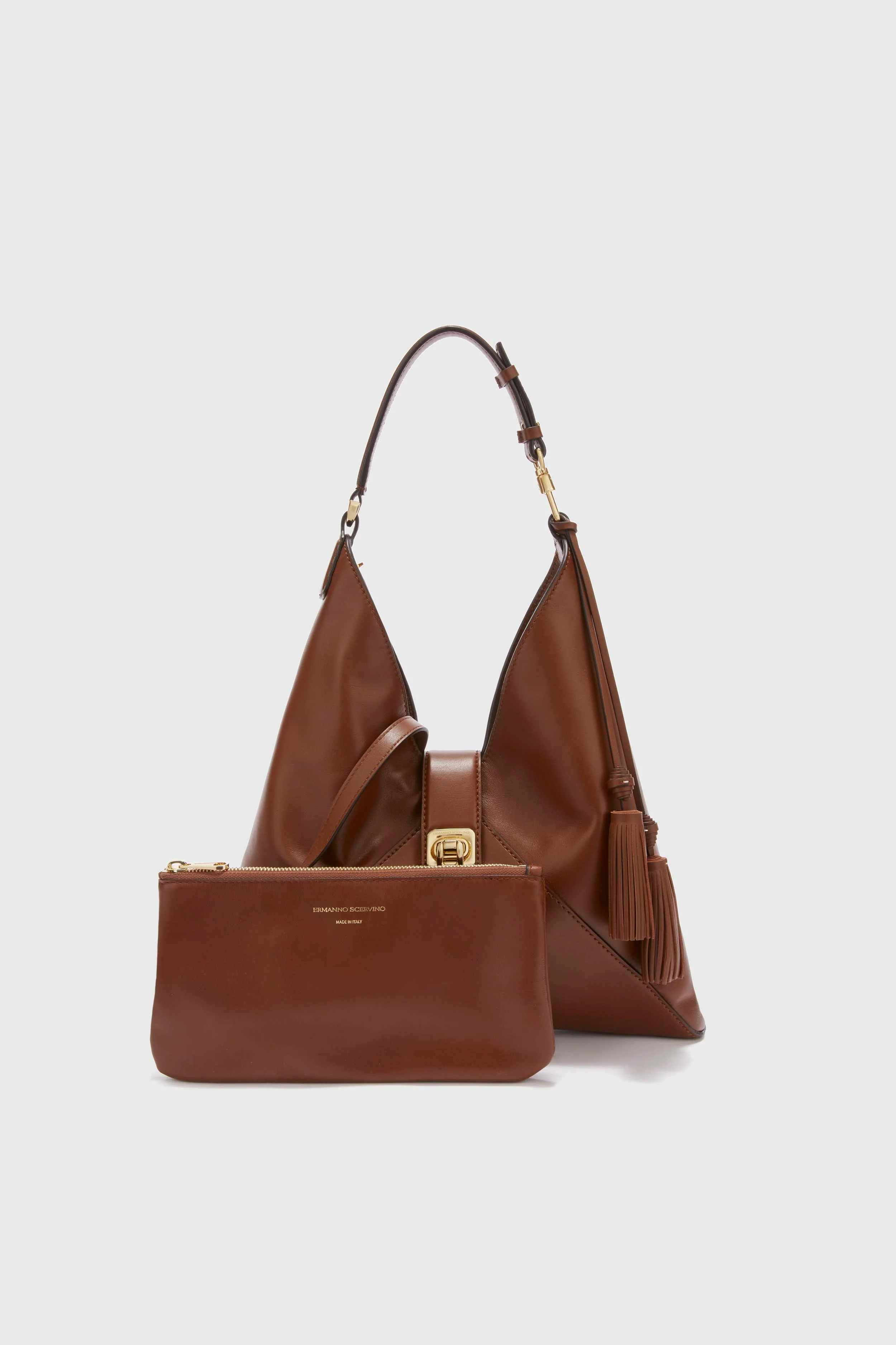 Brown smooth calfskin Clio bag - Image 3