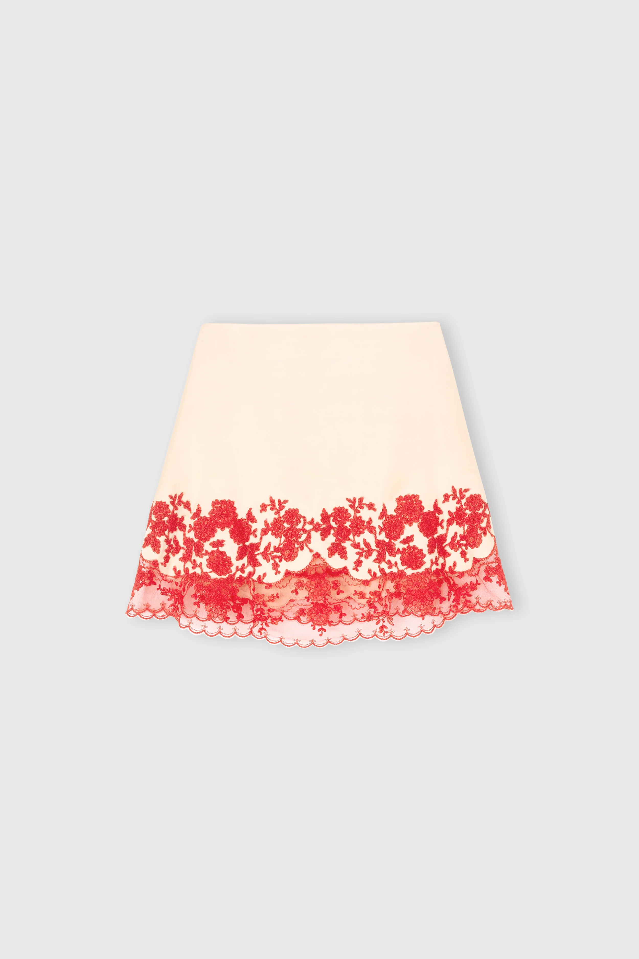 Cady Mini Skirt with Rebrodé Lace