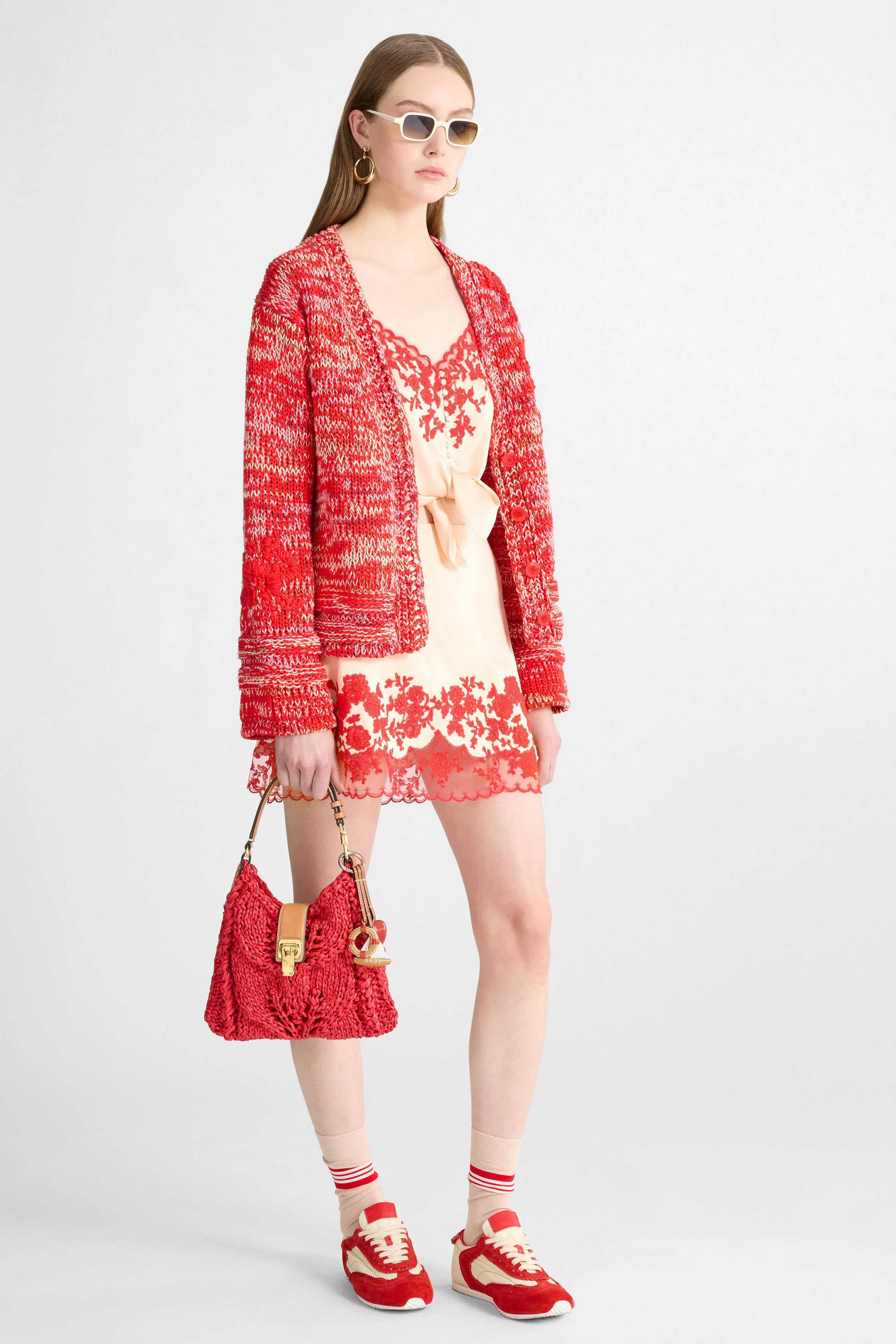 Cady Mini Skirt with Rebrodé Lace - Image 2