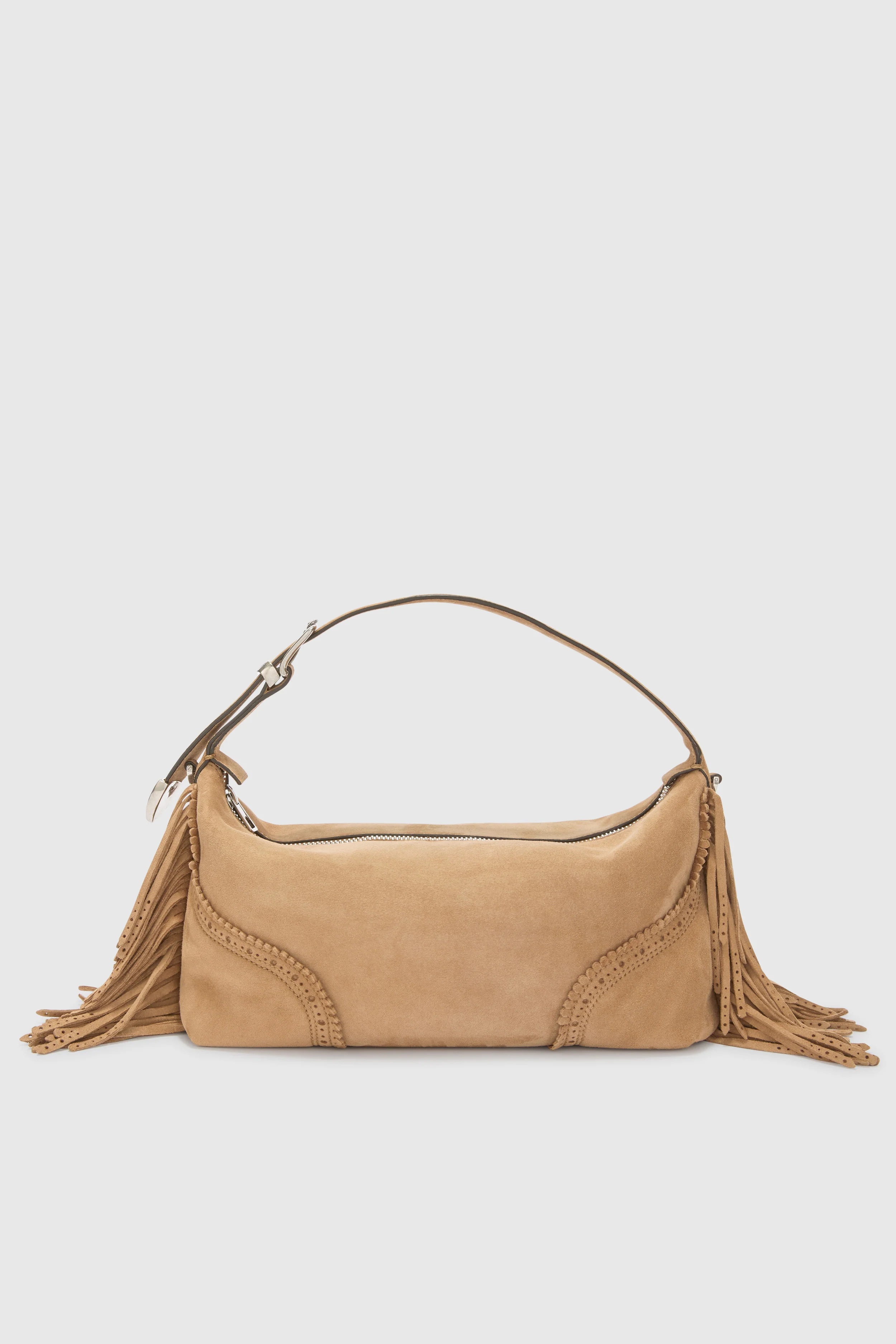 Candy Duffle in taupe suede