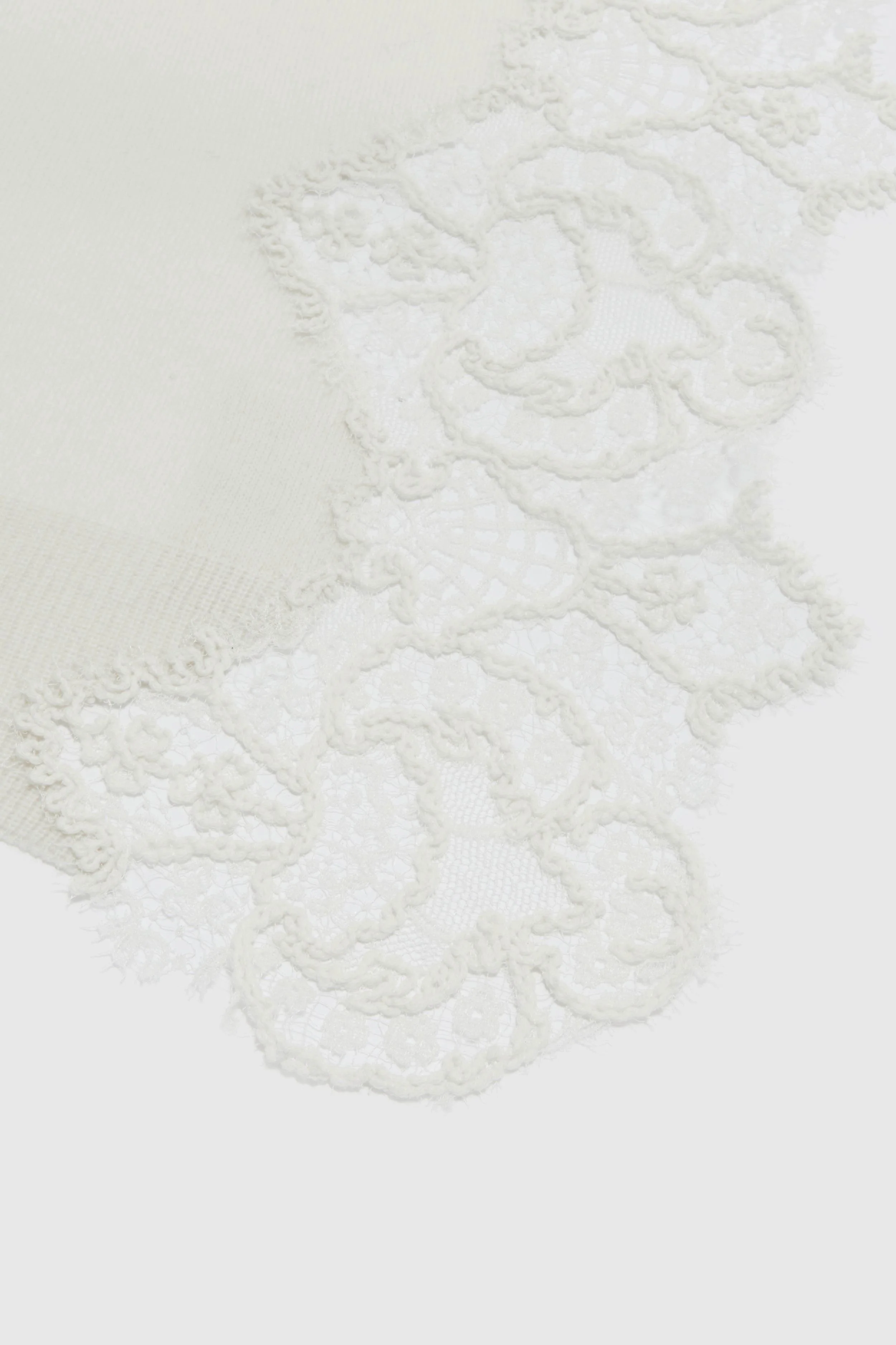 Cashmere stole with wool rebrodé lace edge - Image 3