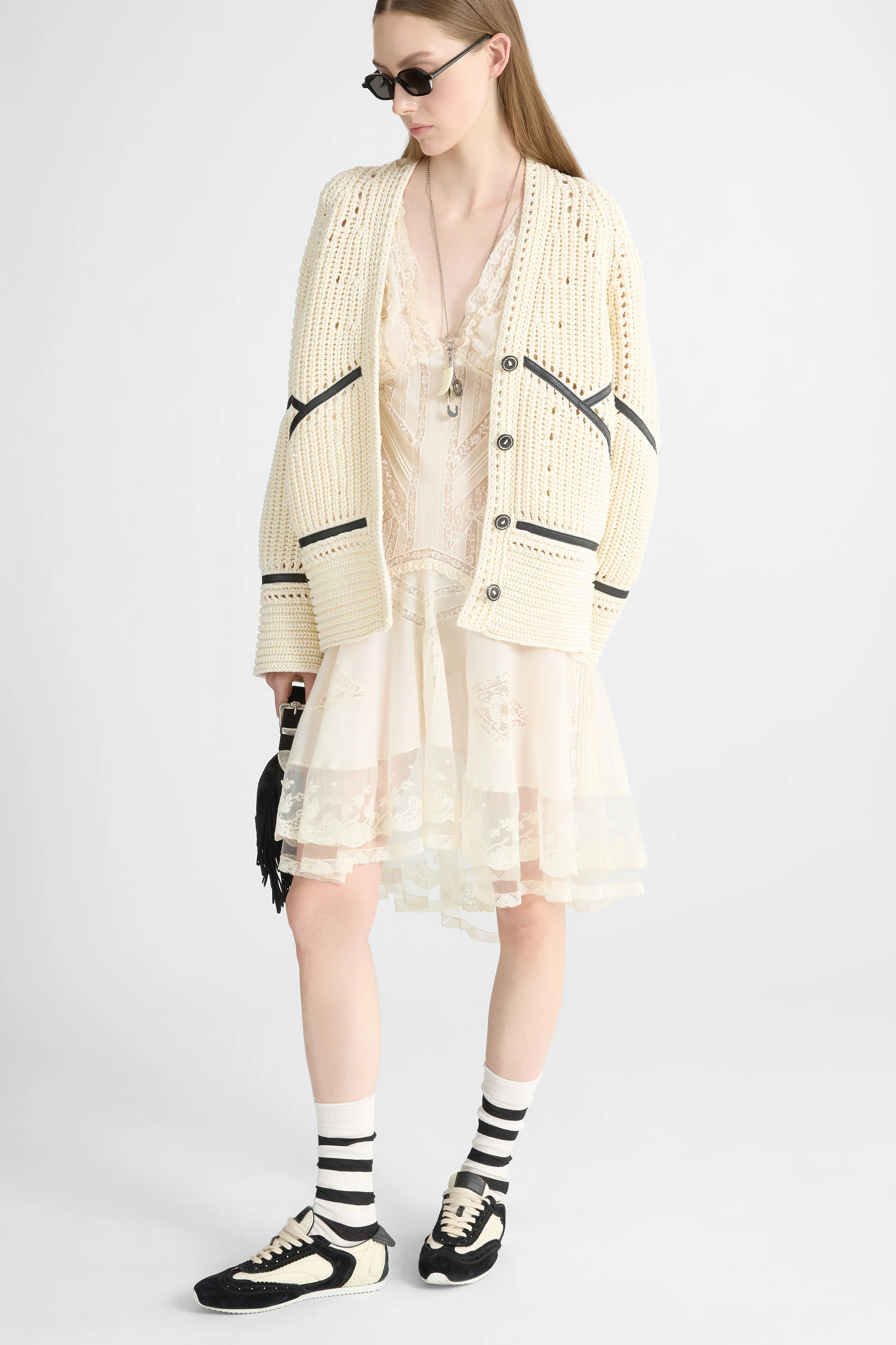 Cotton Muslin and Valencienne Lace Dress - Image 3