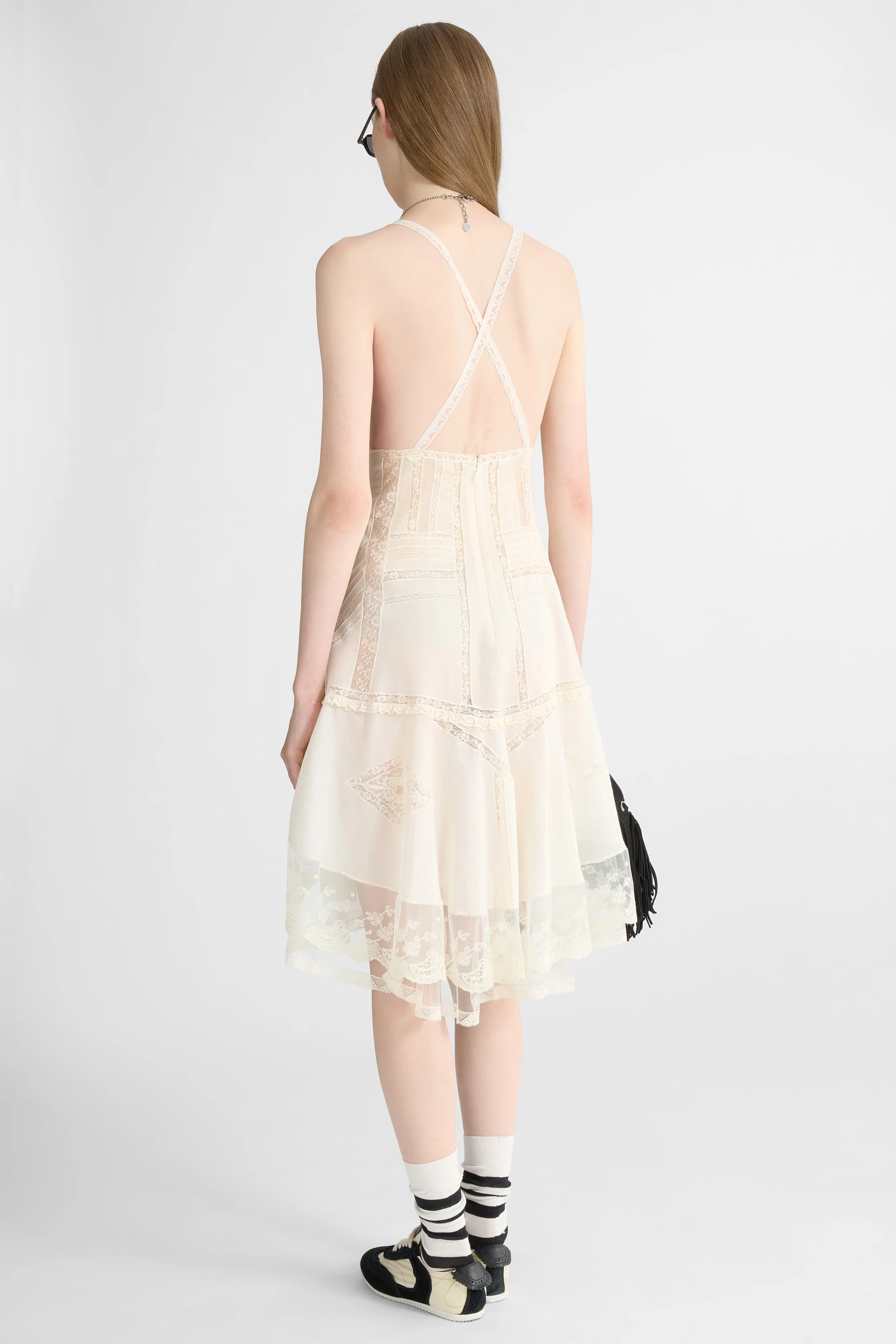 Cotton Muslin and Valencienne Lace Dress - Image 5