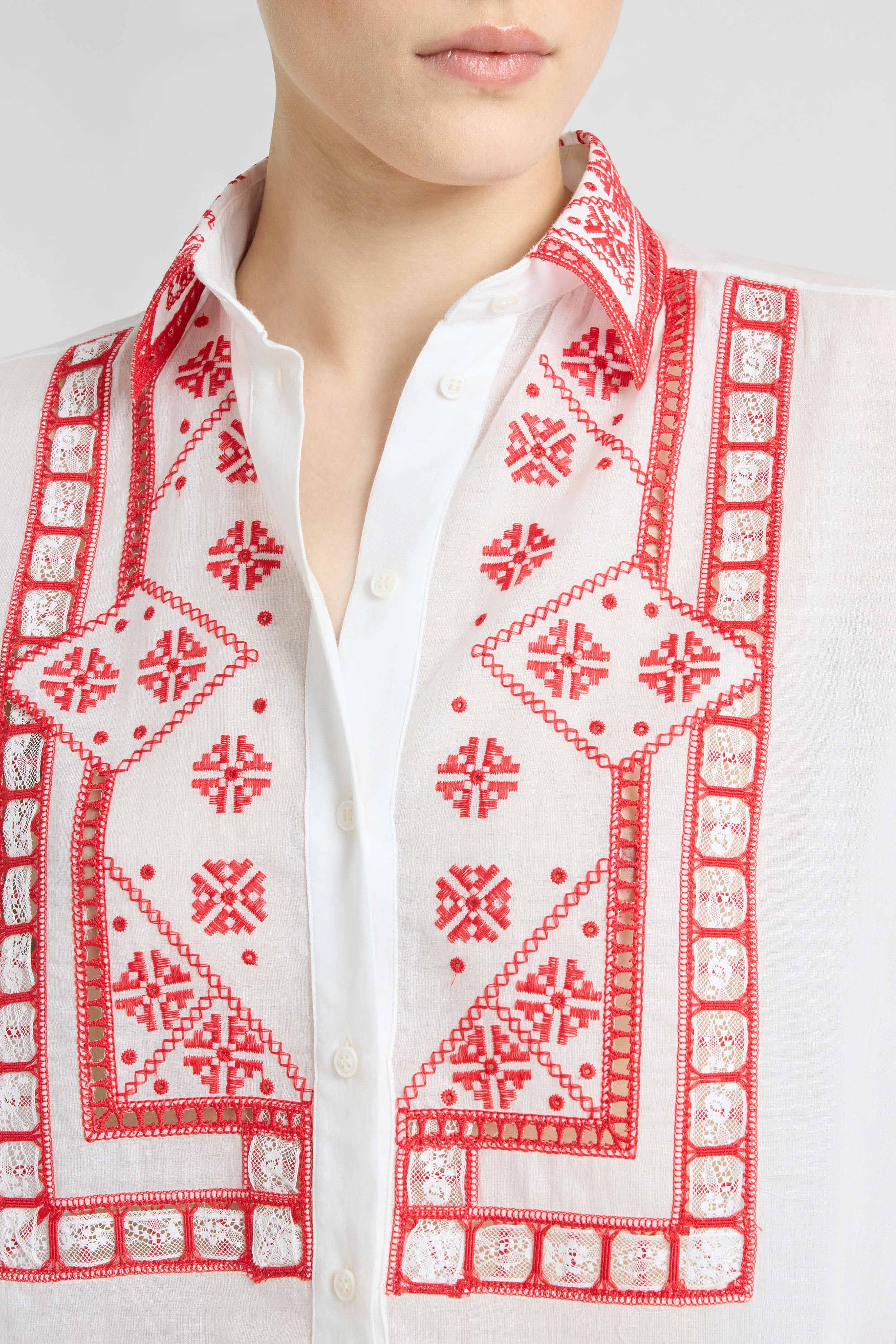 Cotton Muslin Shirt with Manjaro Embroidery - Image 4