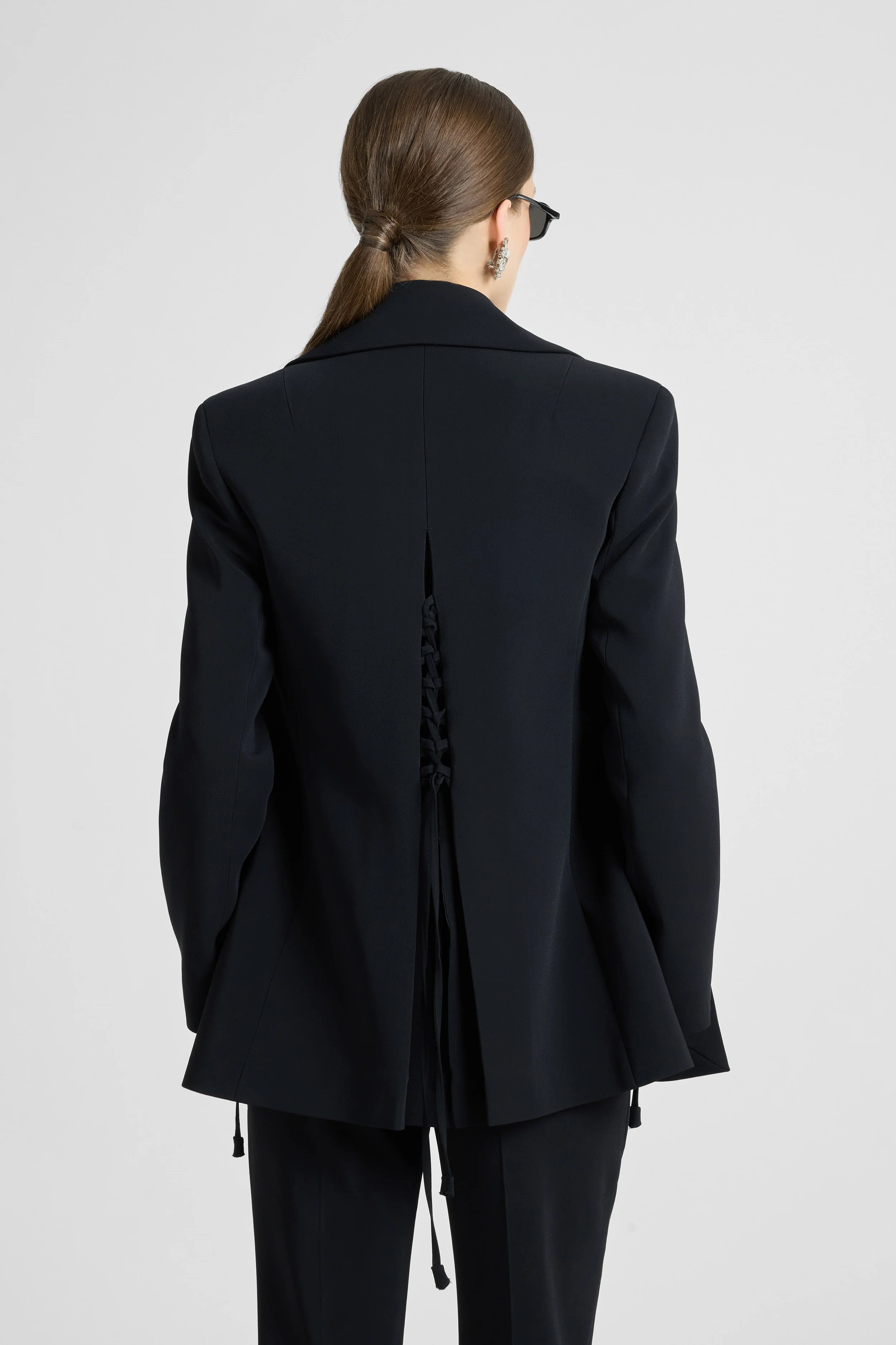 Double-breasted cadì viscose jacket with guepierre details - Image 5