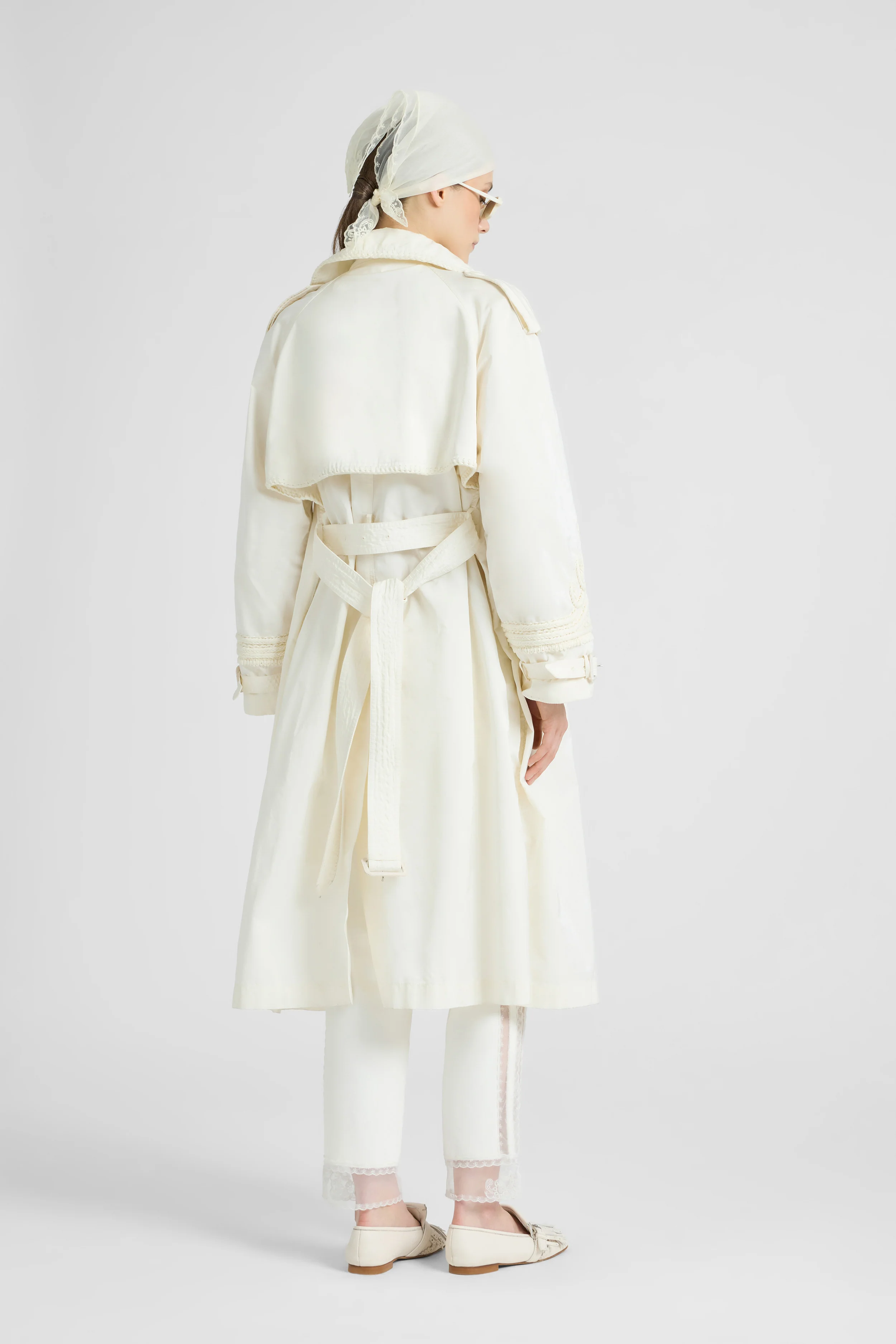 Double-breasted technical trench with hand-finished detailing - Image 4