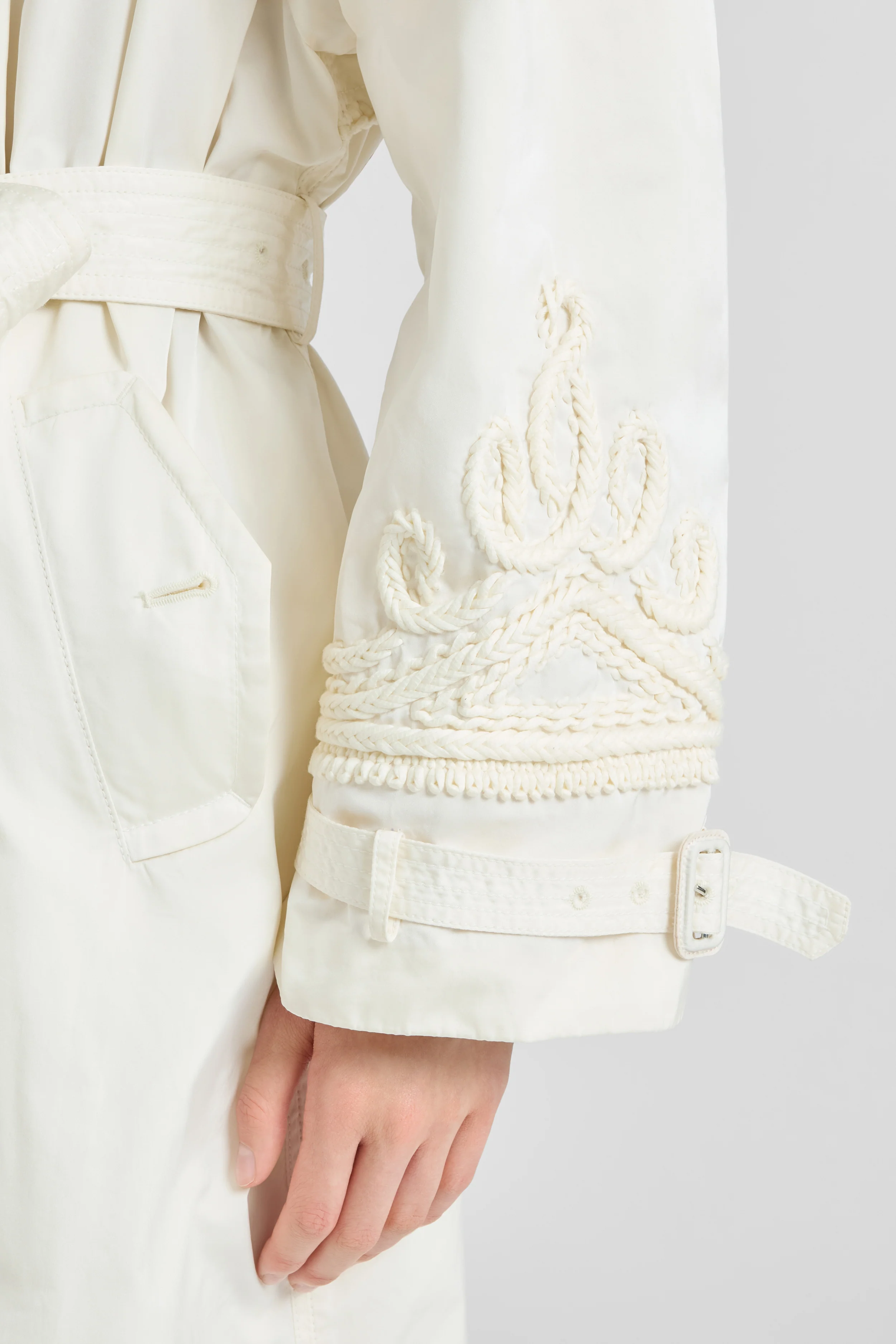 Double-breasted technical trench with hand-finished detailing - Image 5
