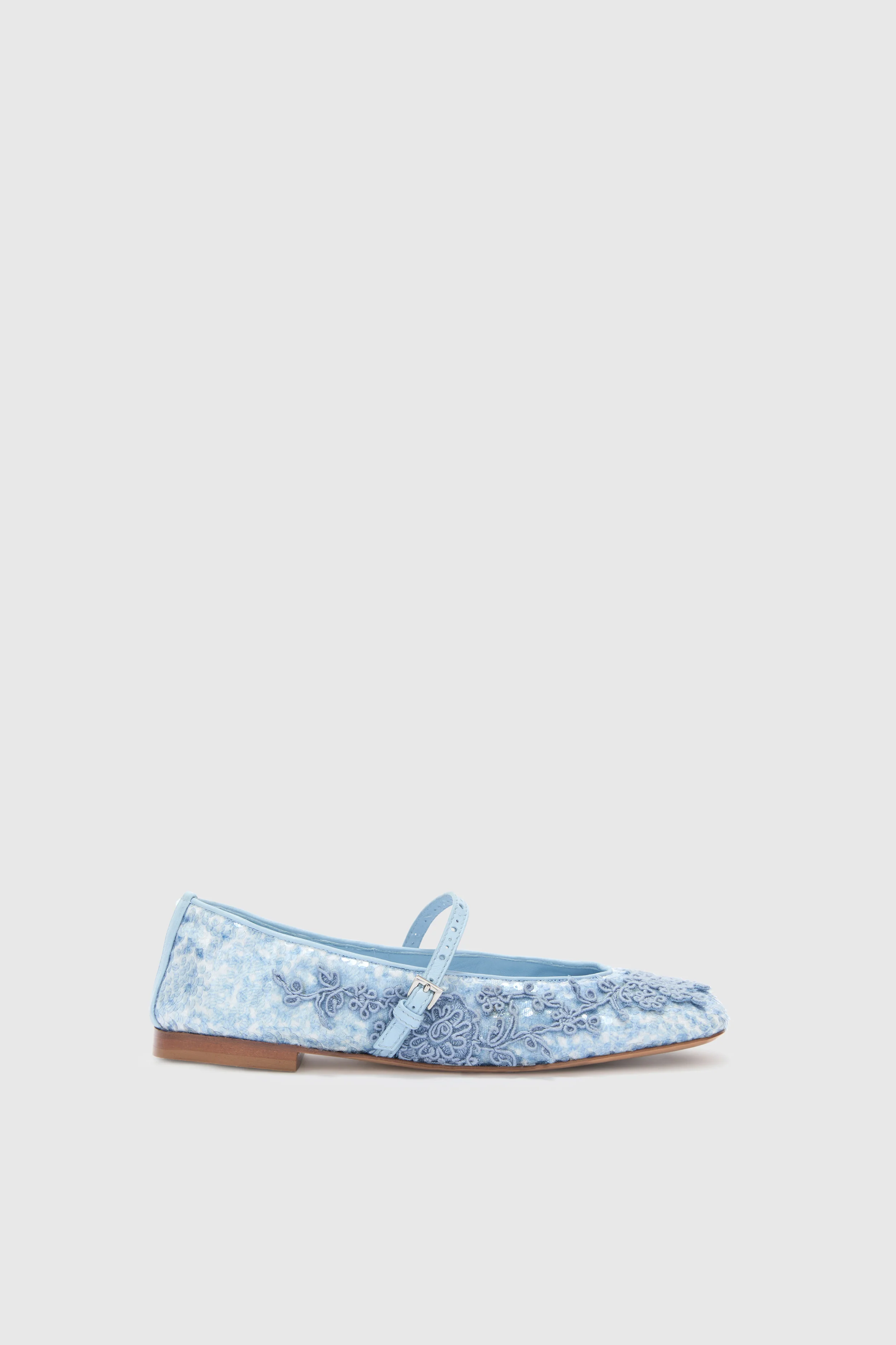 Embroidered ballerina with sequins and lace