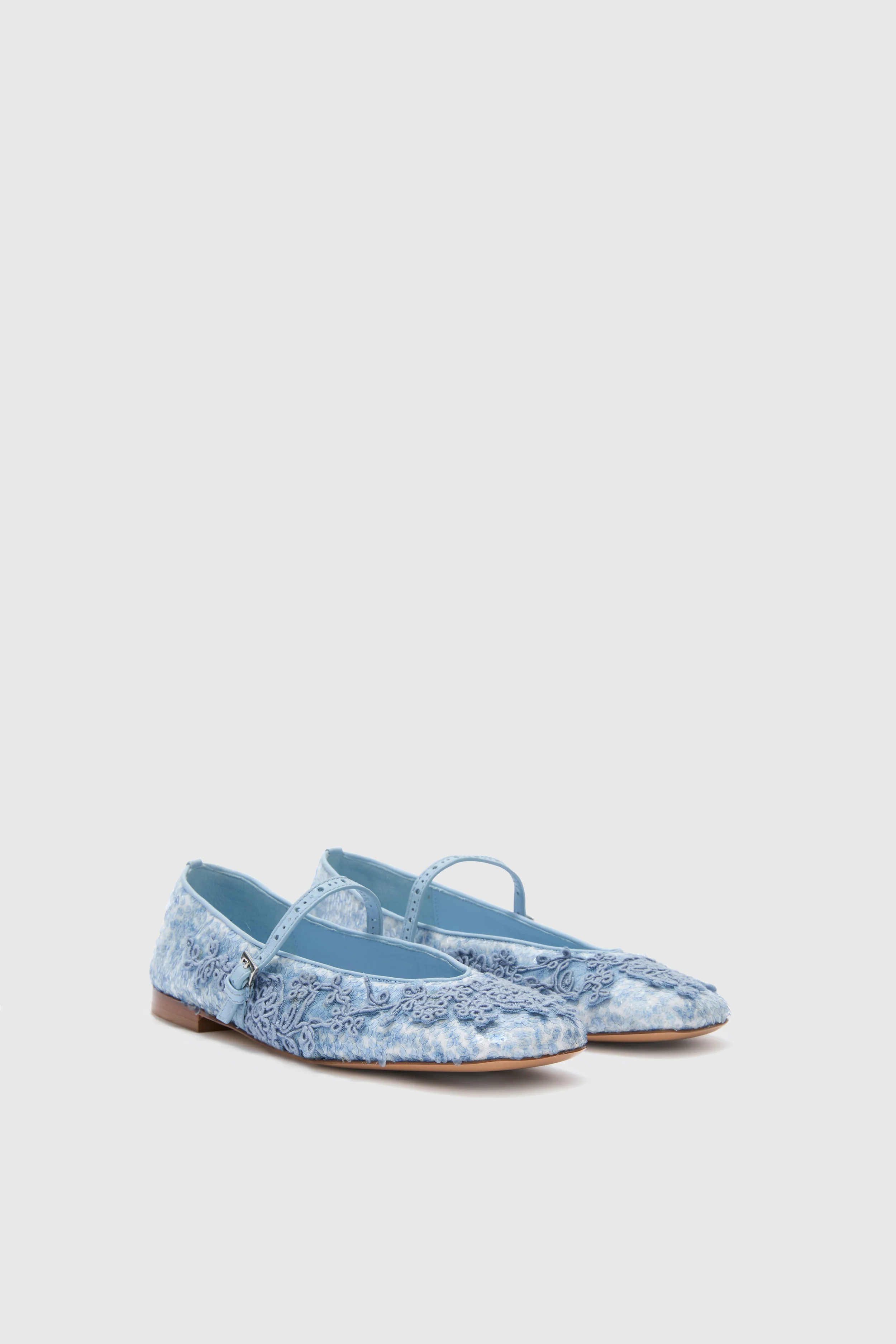 Embroidered ballerina with sequins and lace - Image 2