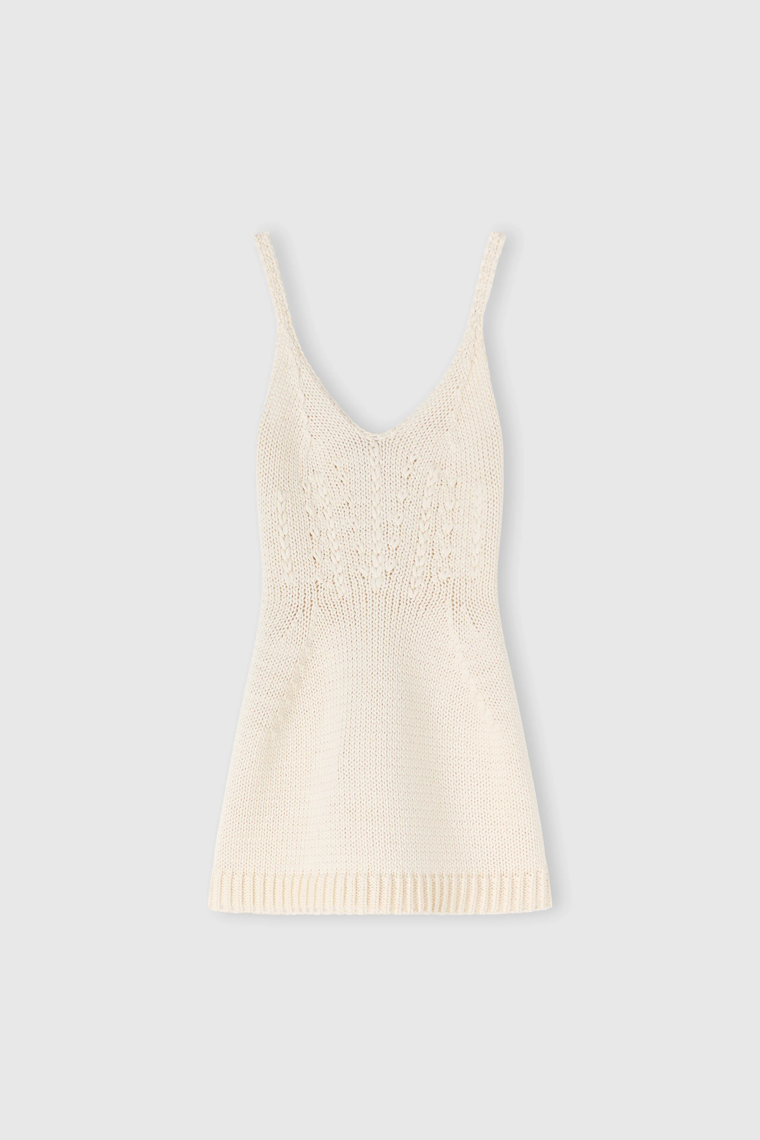 Fine-strap knit mini dress