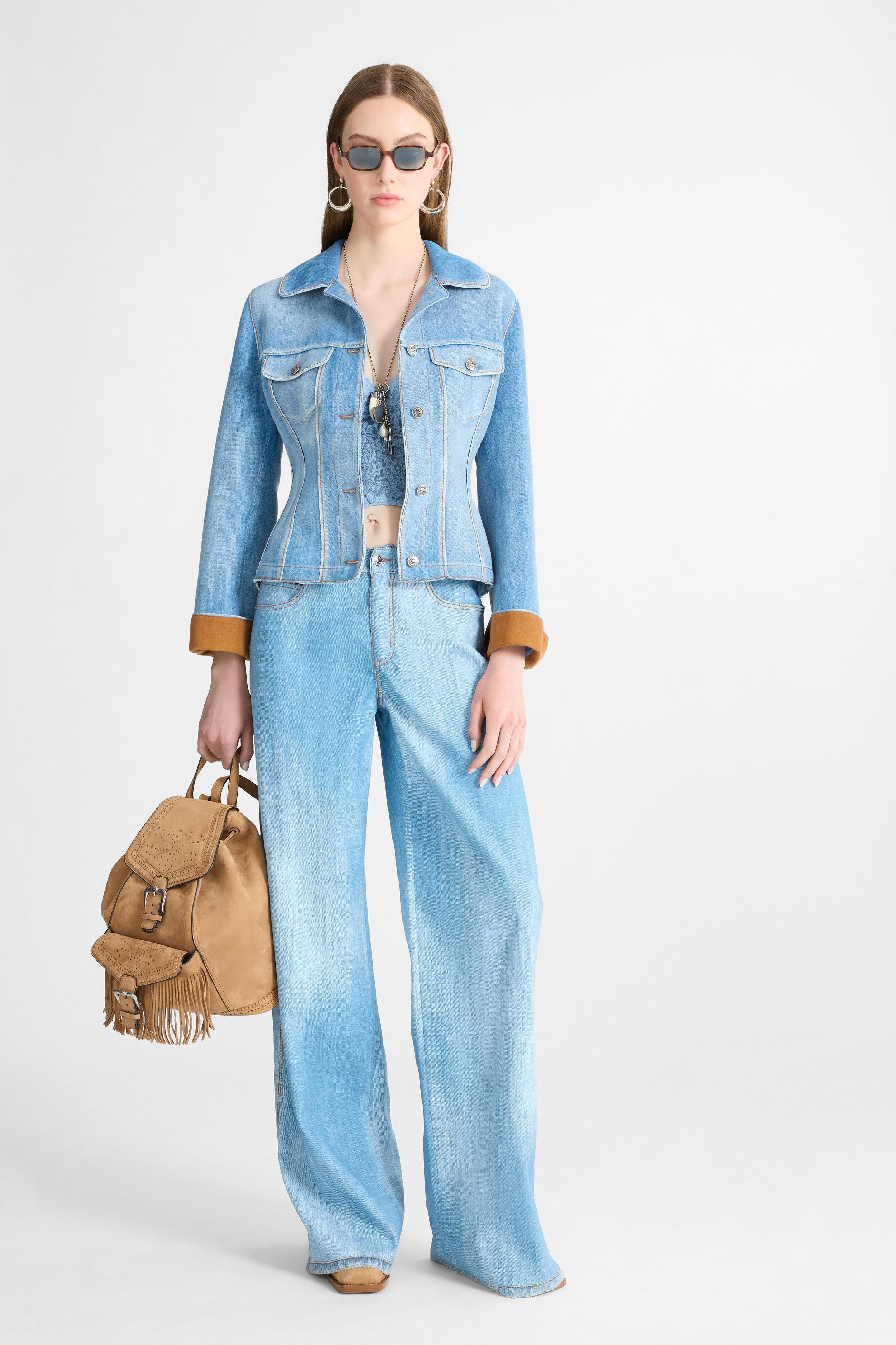 Fitted Chambray Cotton-Linen Jacket - Image 3