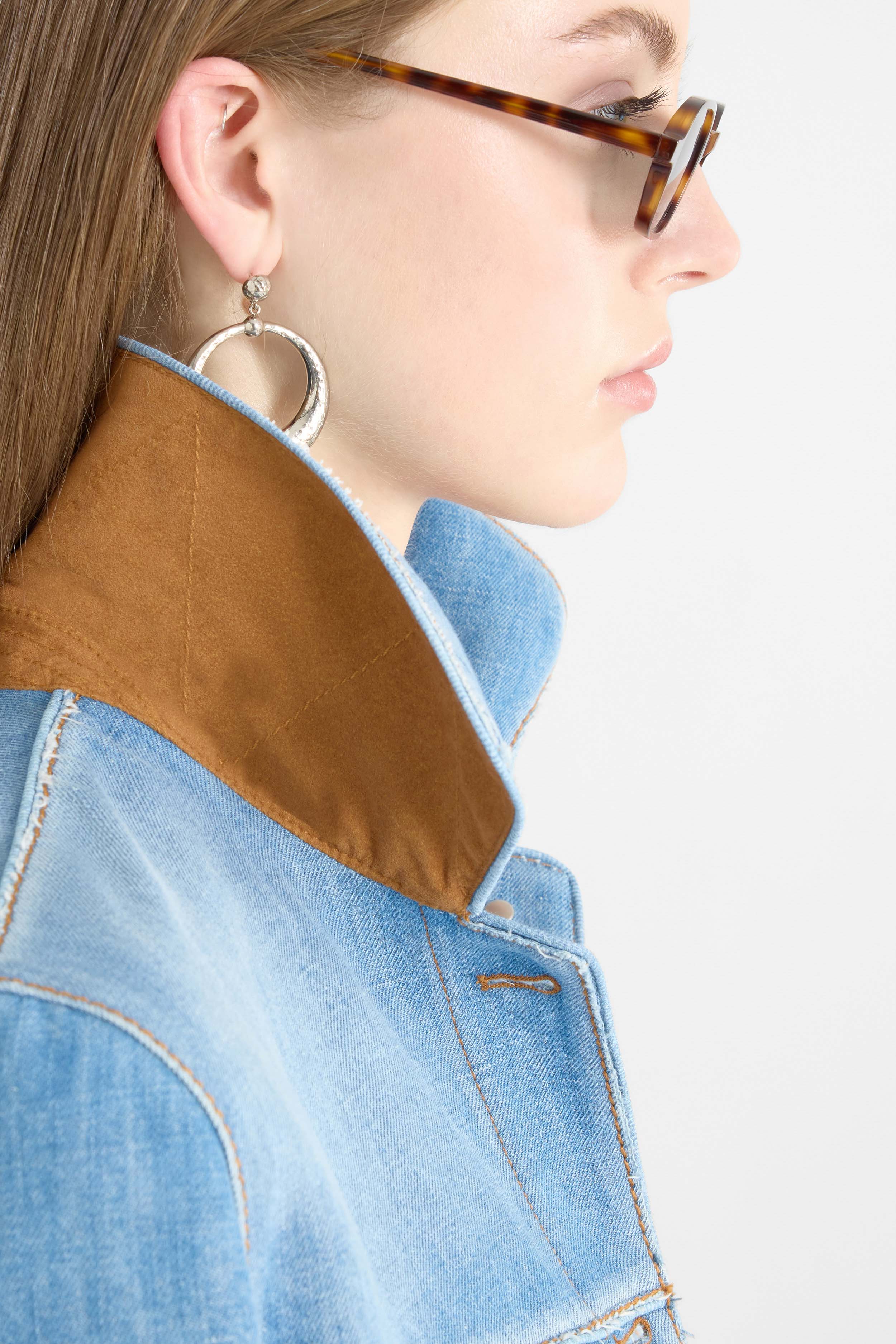 Fitted Chambray Cotton-Linen Jacket - Image 4