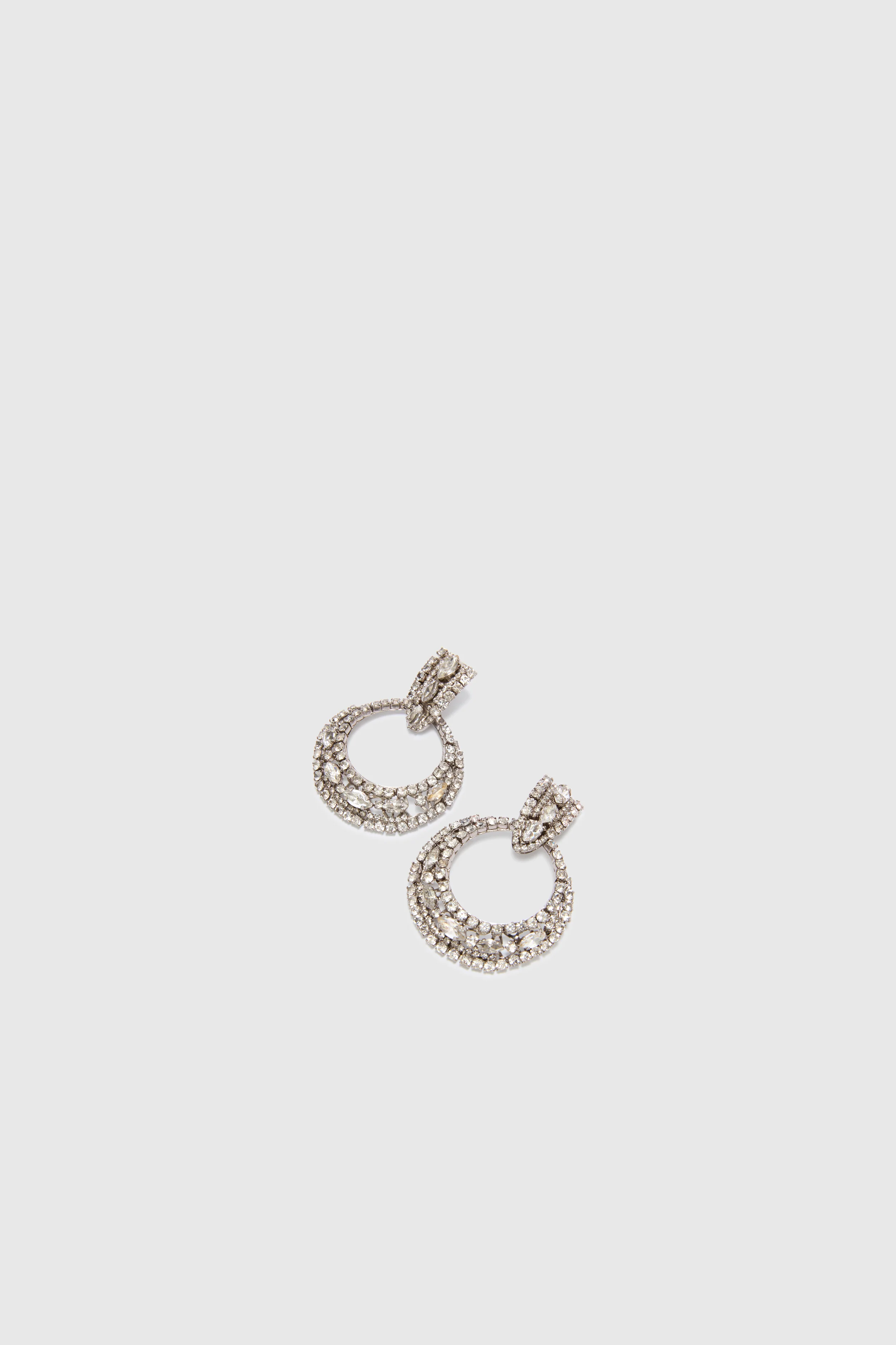 Hoop jewel earrings with hand-set crystals - Image 3
