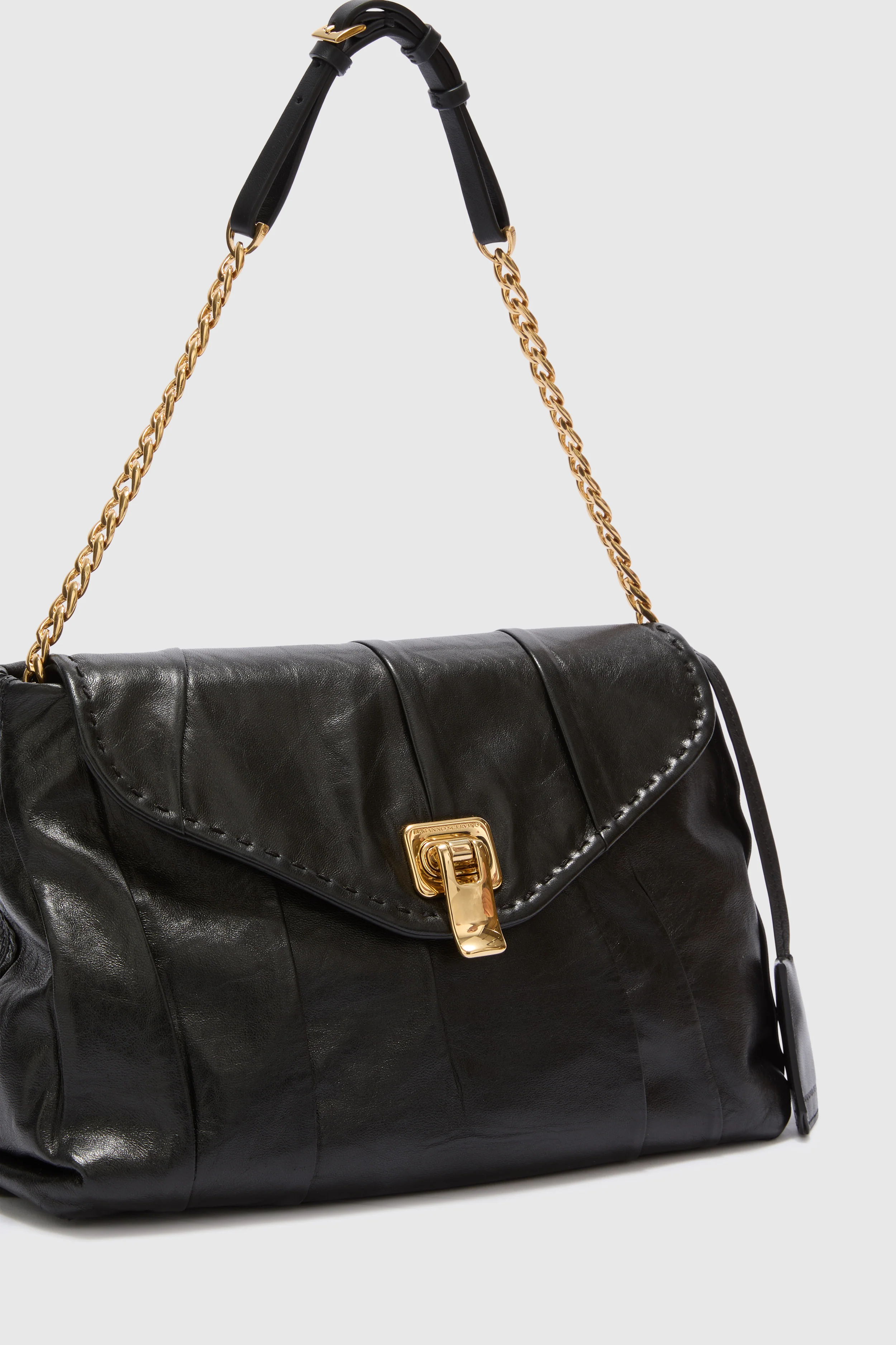 Joy shoulder bag with flap and chain handle - Image 4