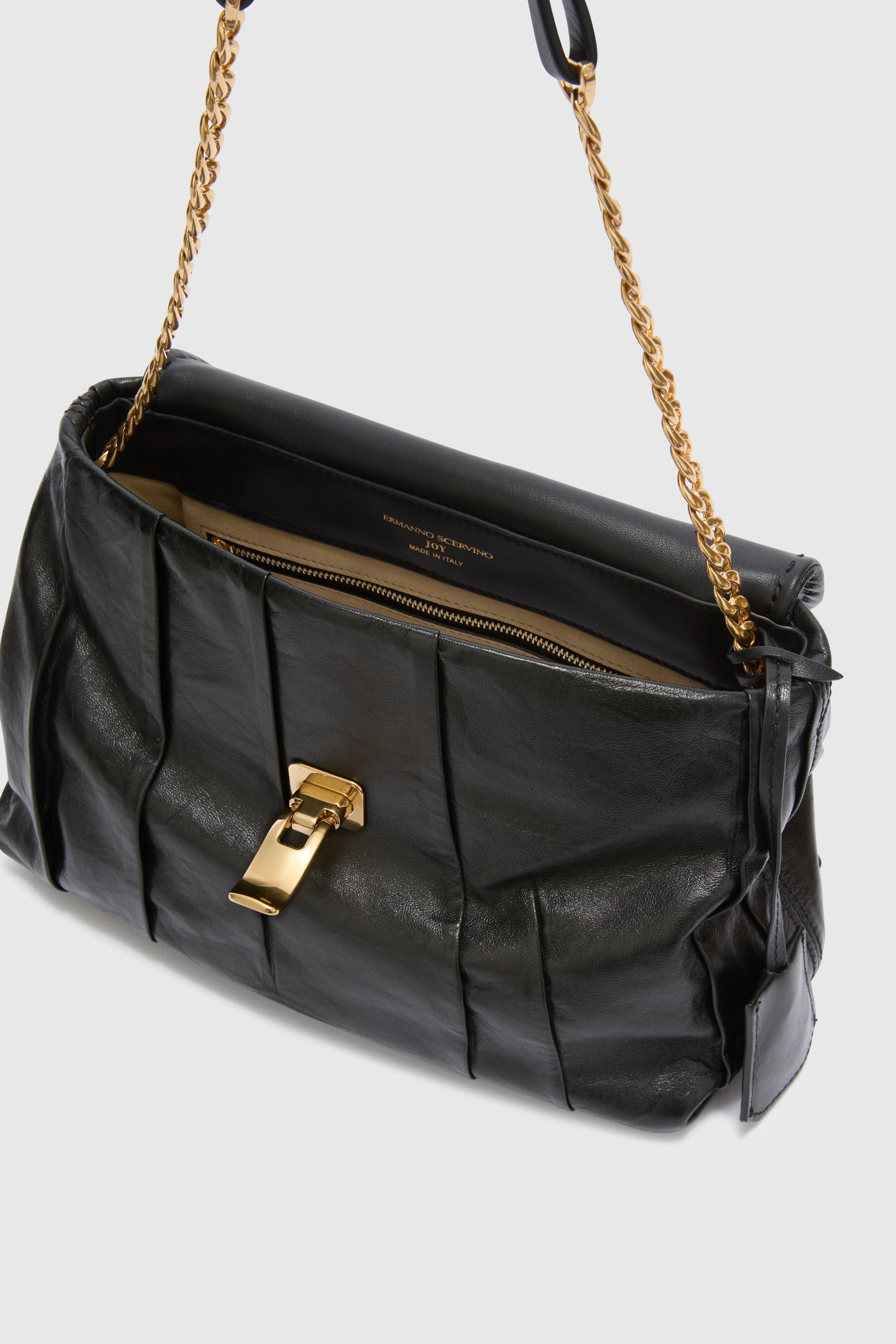 Joy shoulder bag with flap and chain handle - Image 5