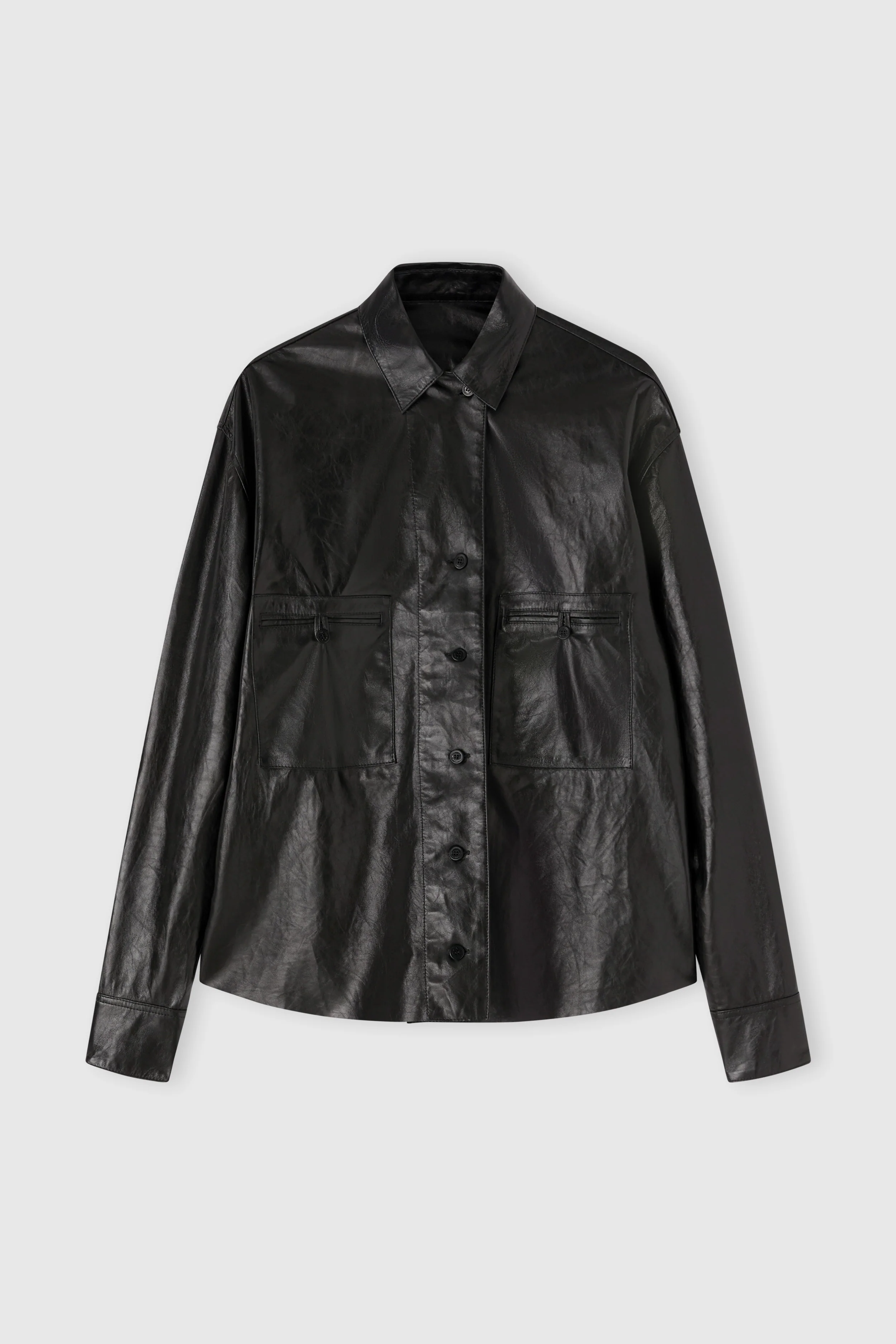 Lamb leather shirt