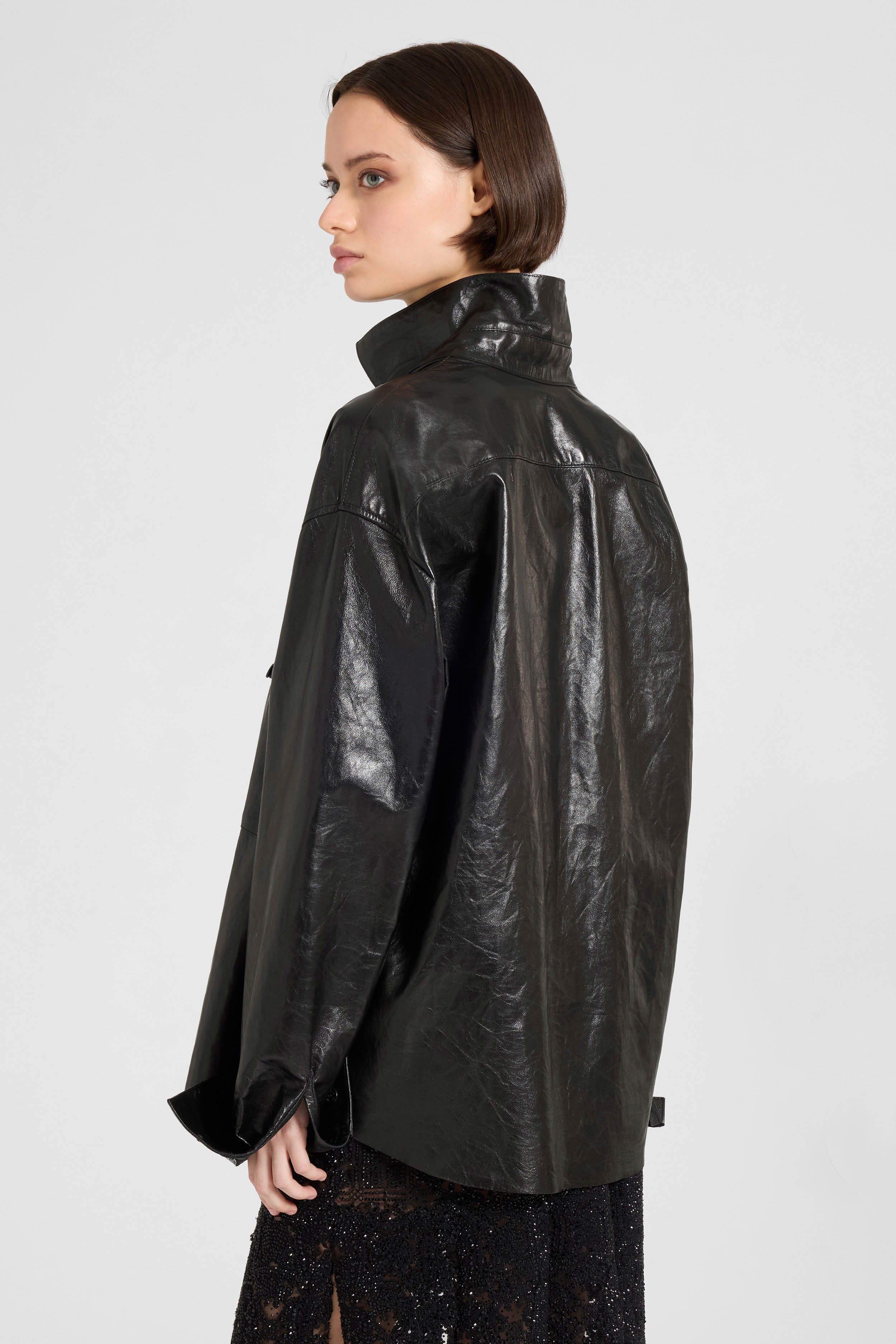 Lamb leather shirt - Image 5