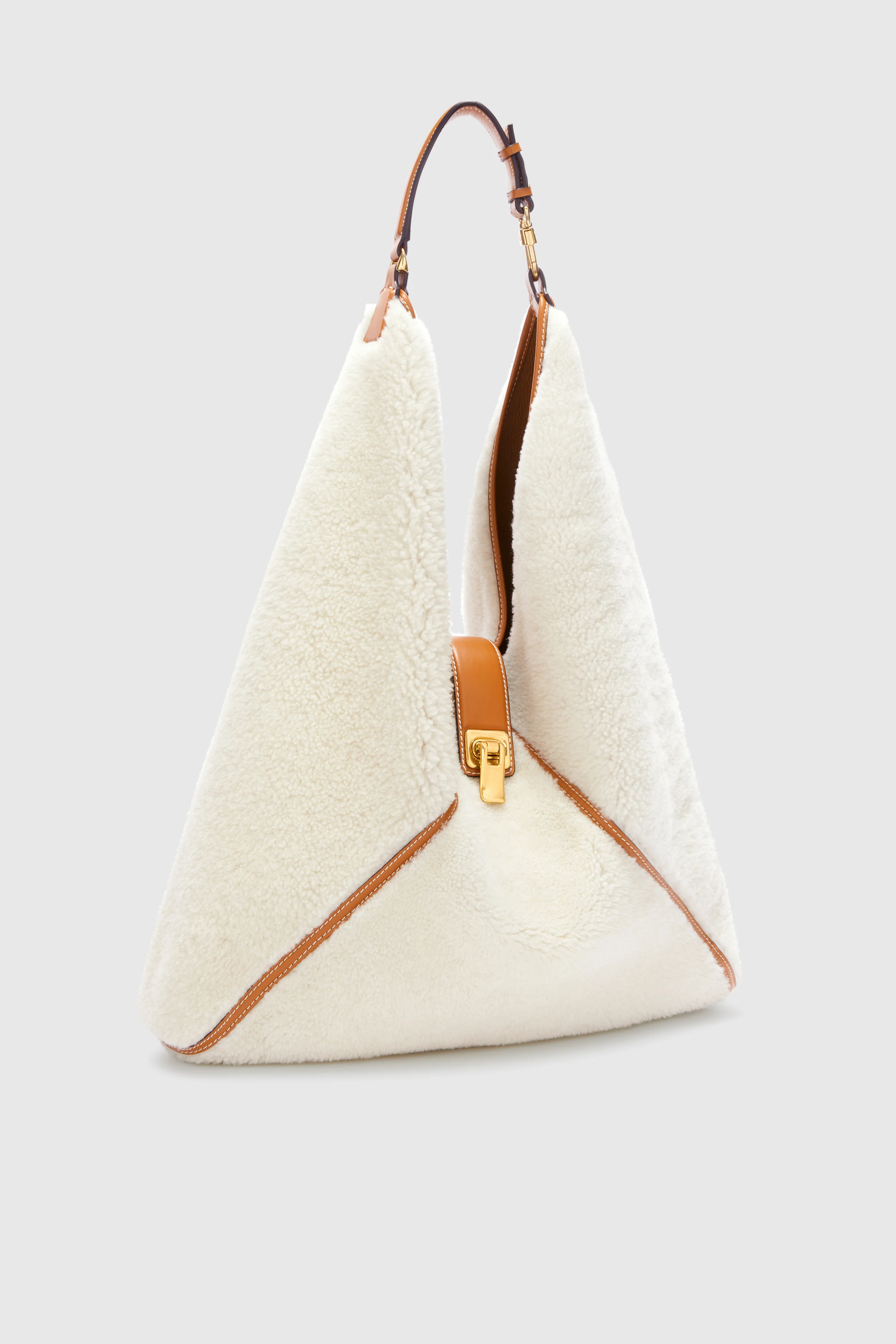 Large shearling Clio bag - Image 3