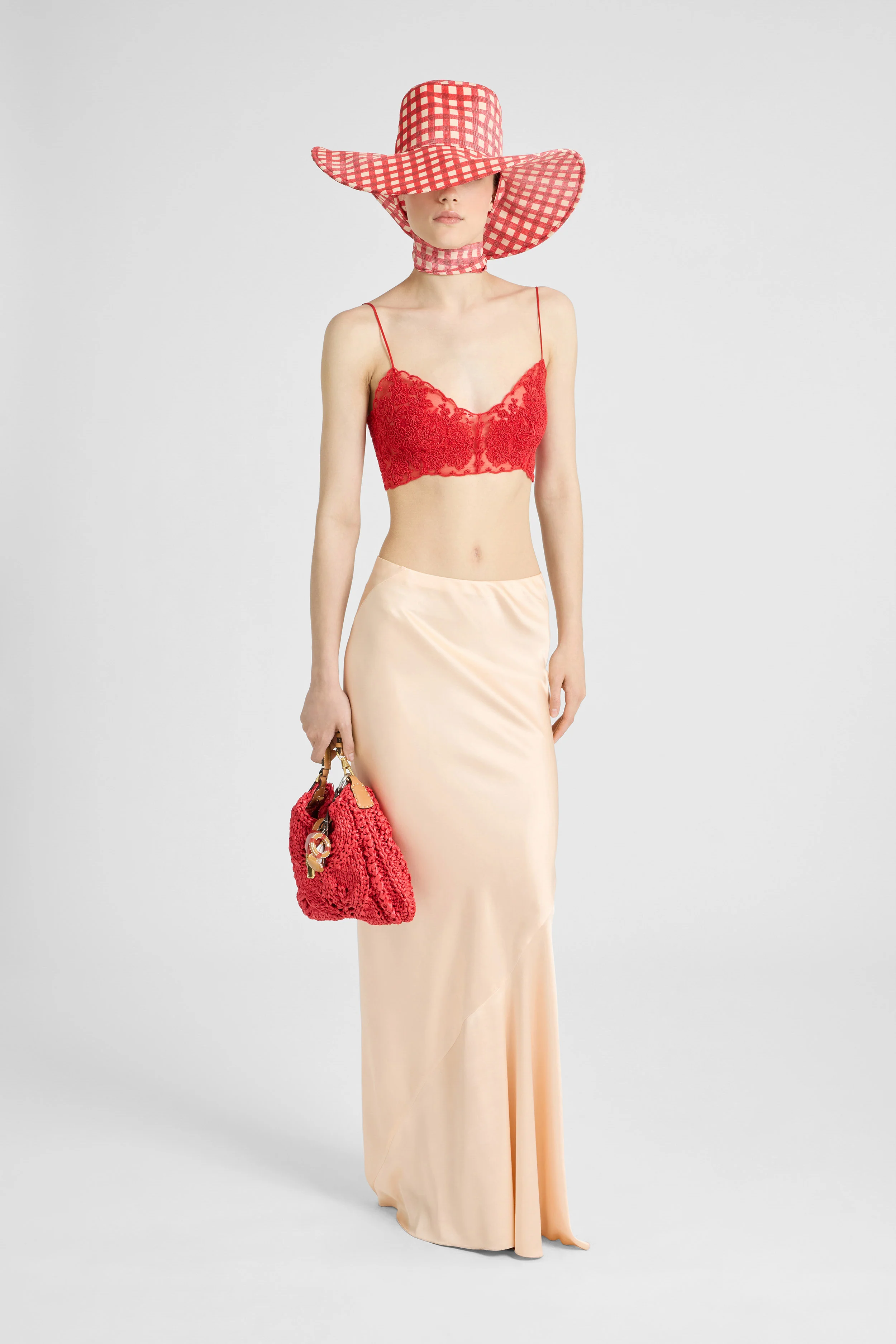 Long Skirt in Matte Viscose Satin - Image 2
