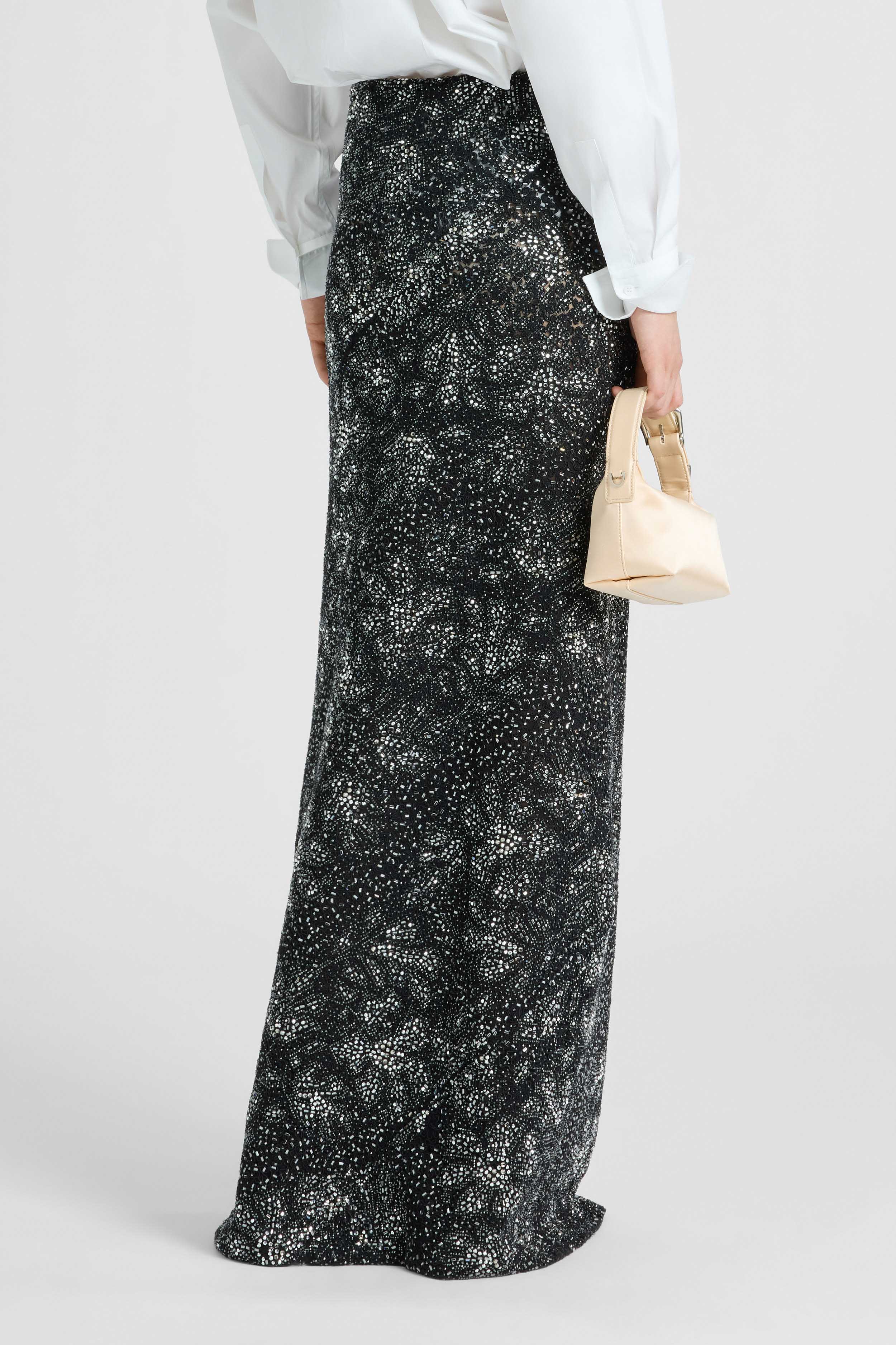 Long Skirt with Hand-Applied Stones and Crystals - Image 5
