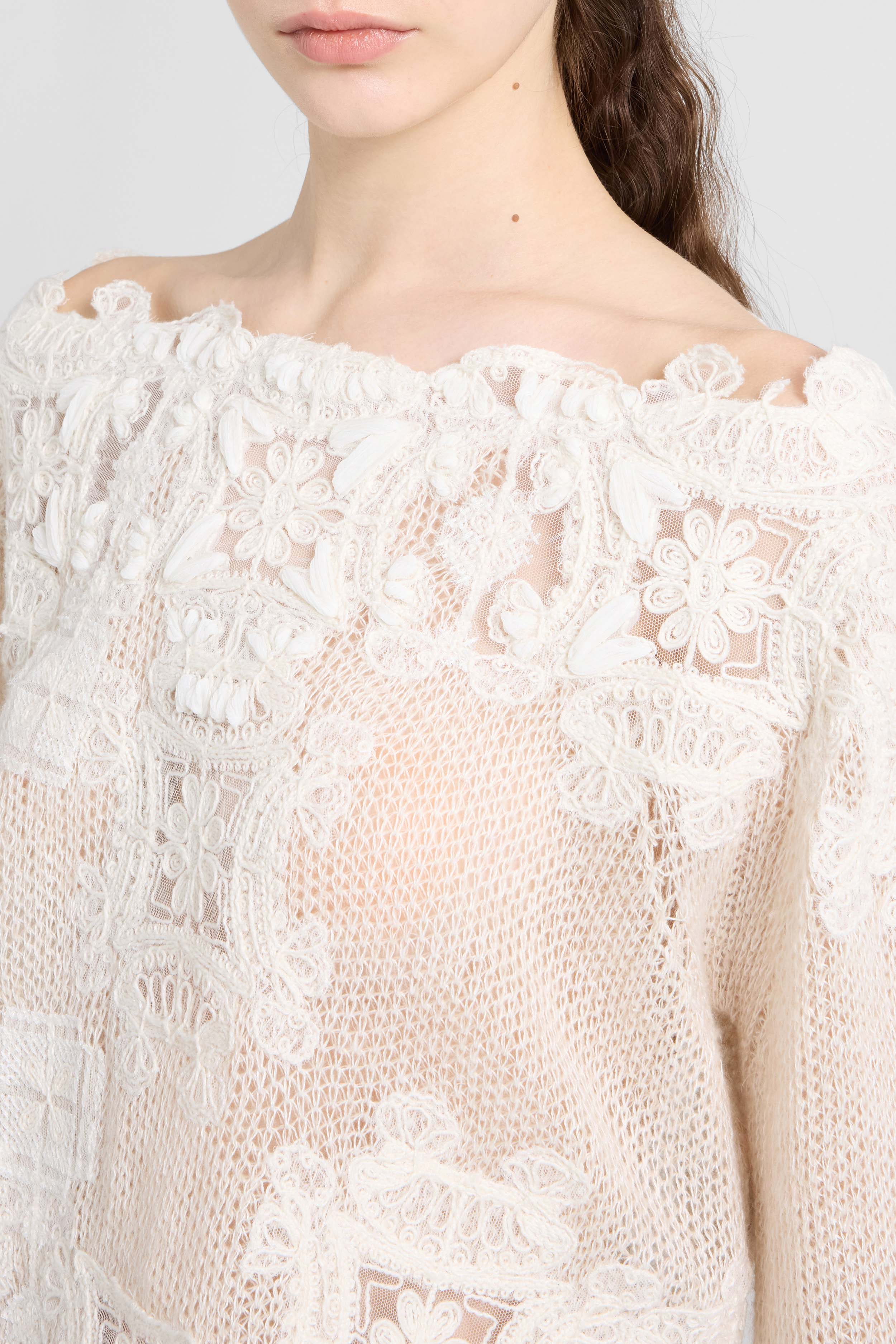 Long-sleeve sweater in cashmere and linen - Image 5
