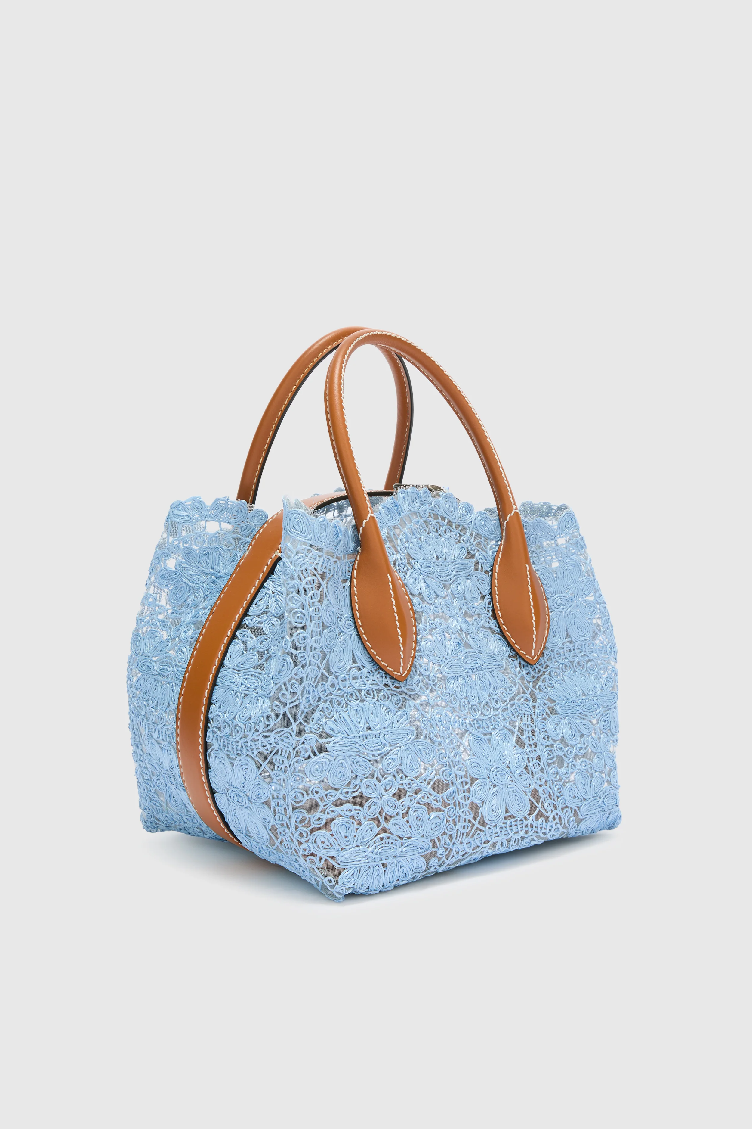 Mini Margot blue in raffia lace maiolica - Image 3