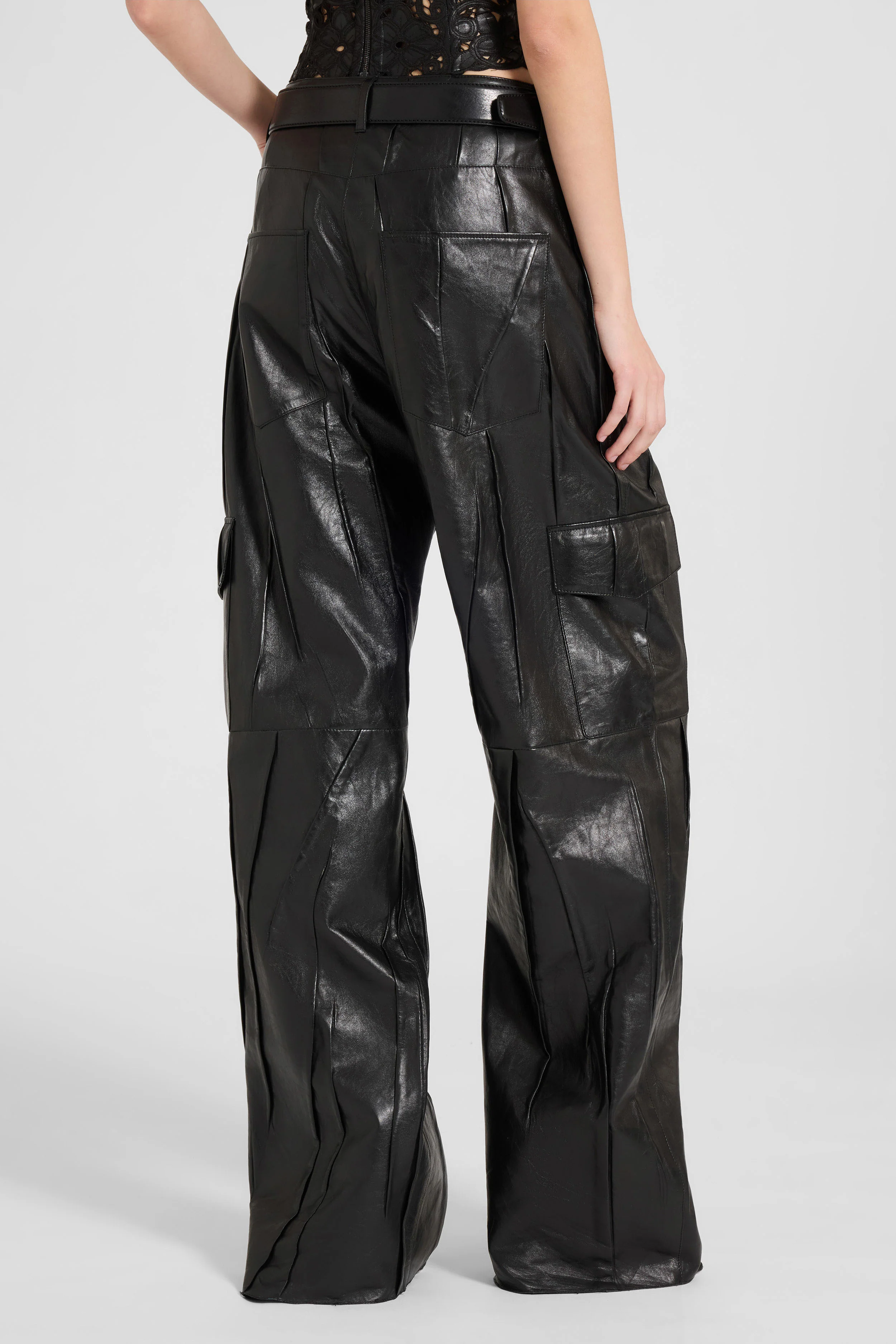 Nappa cargo trousers - Image 5