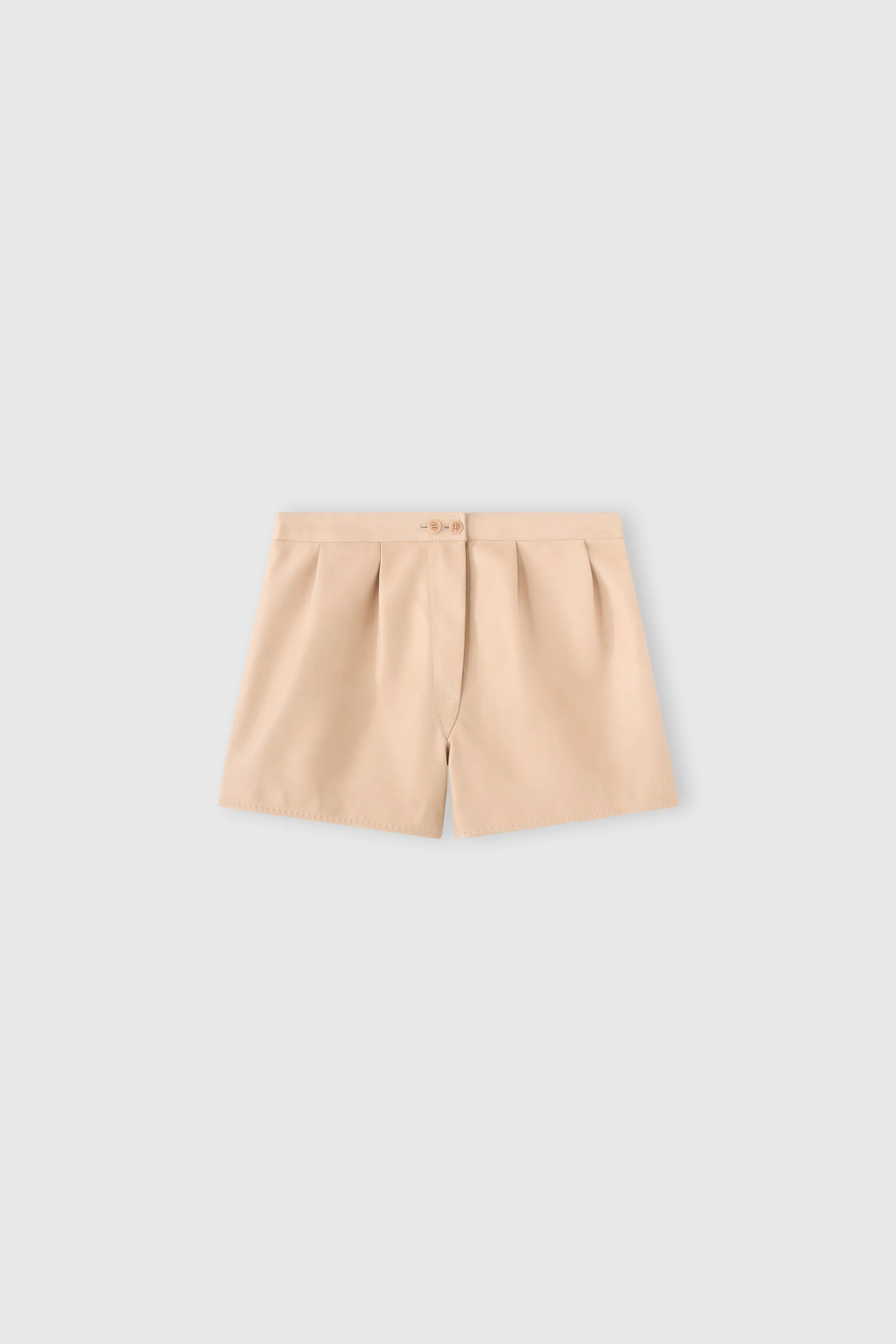 Nappa leather shorts