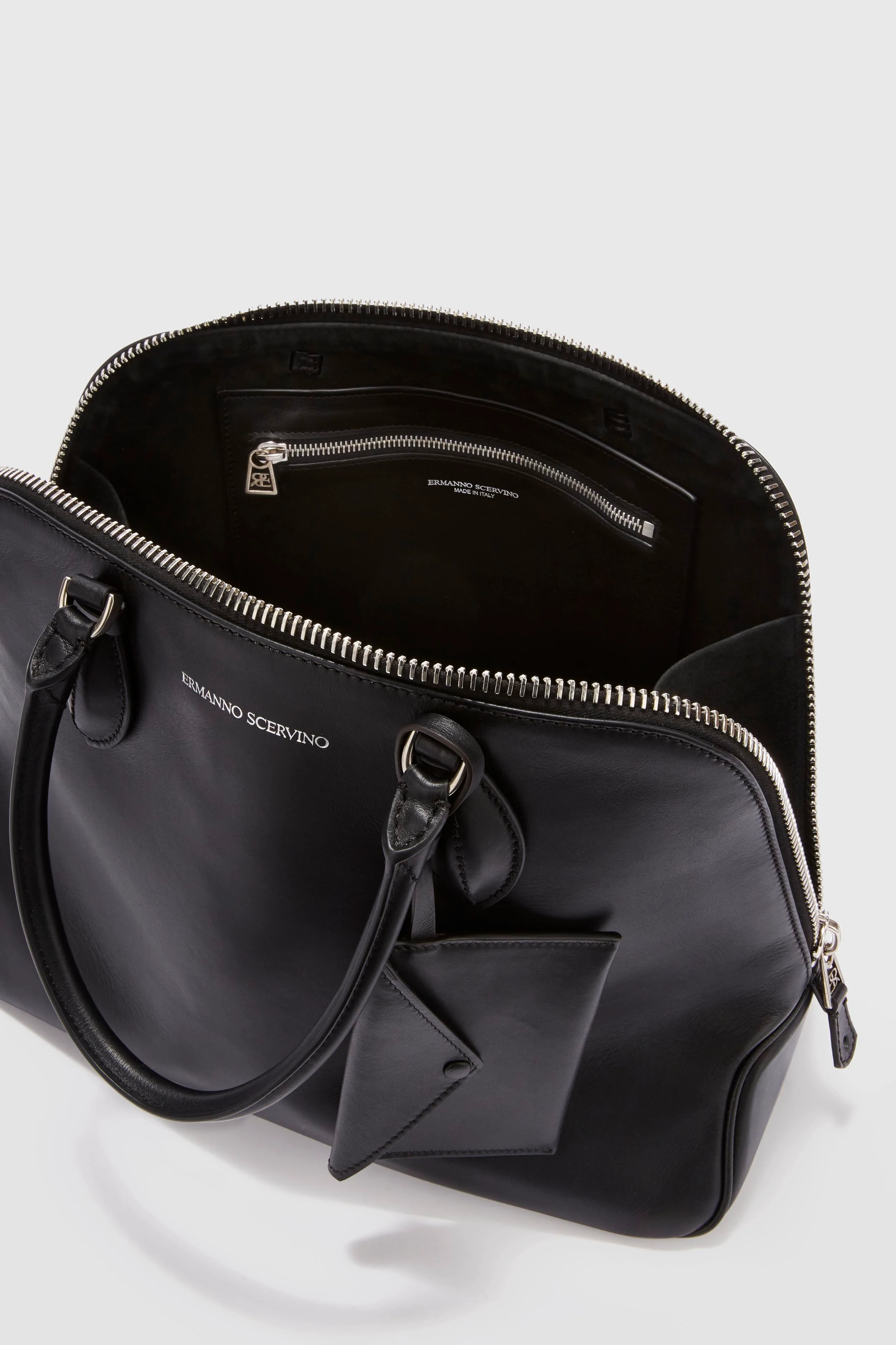 Orsetta large double handle bag in smooth calfskin - Image 4