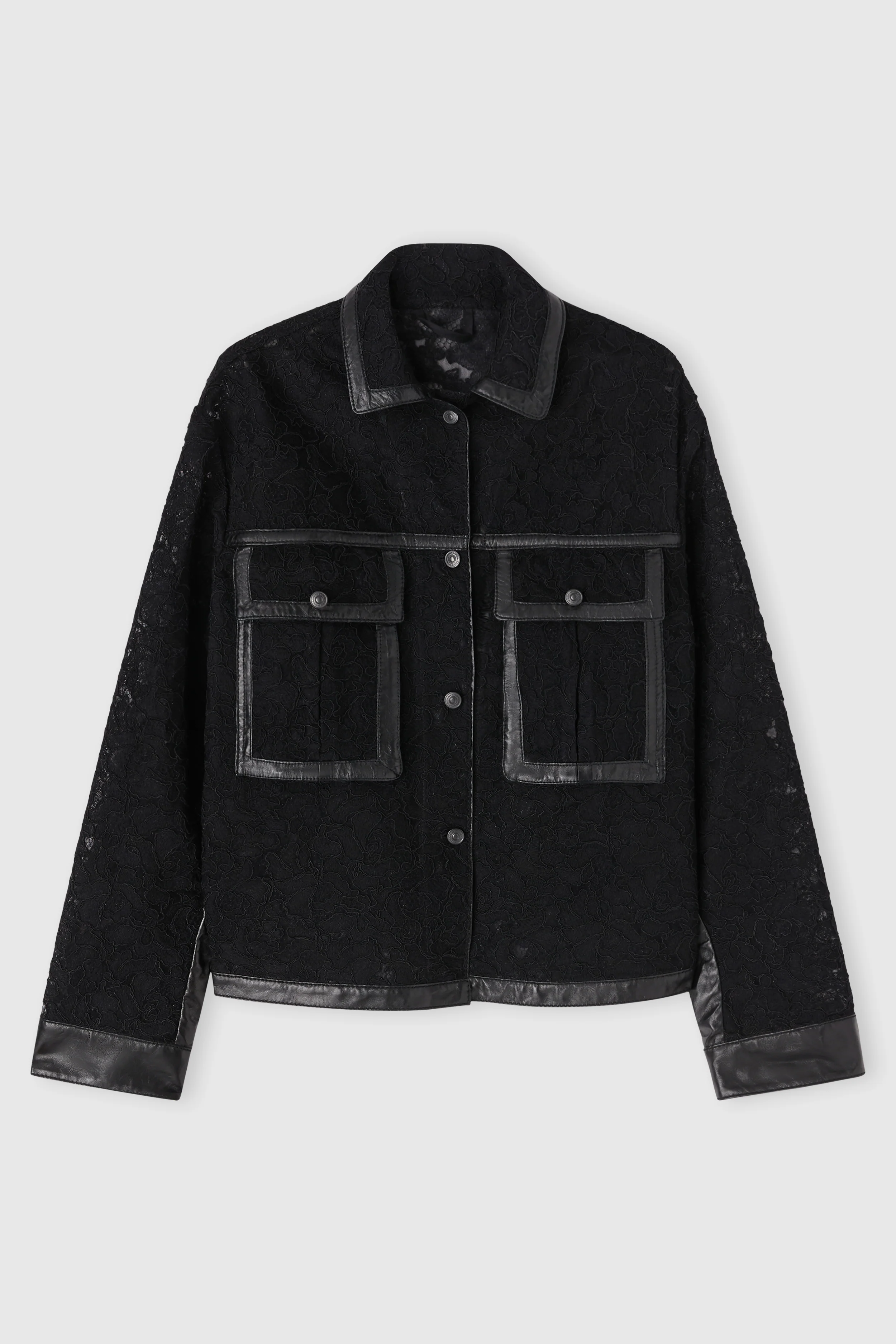 Oversized floral rebrodé lace jacket