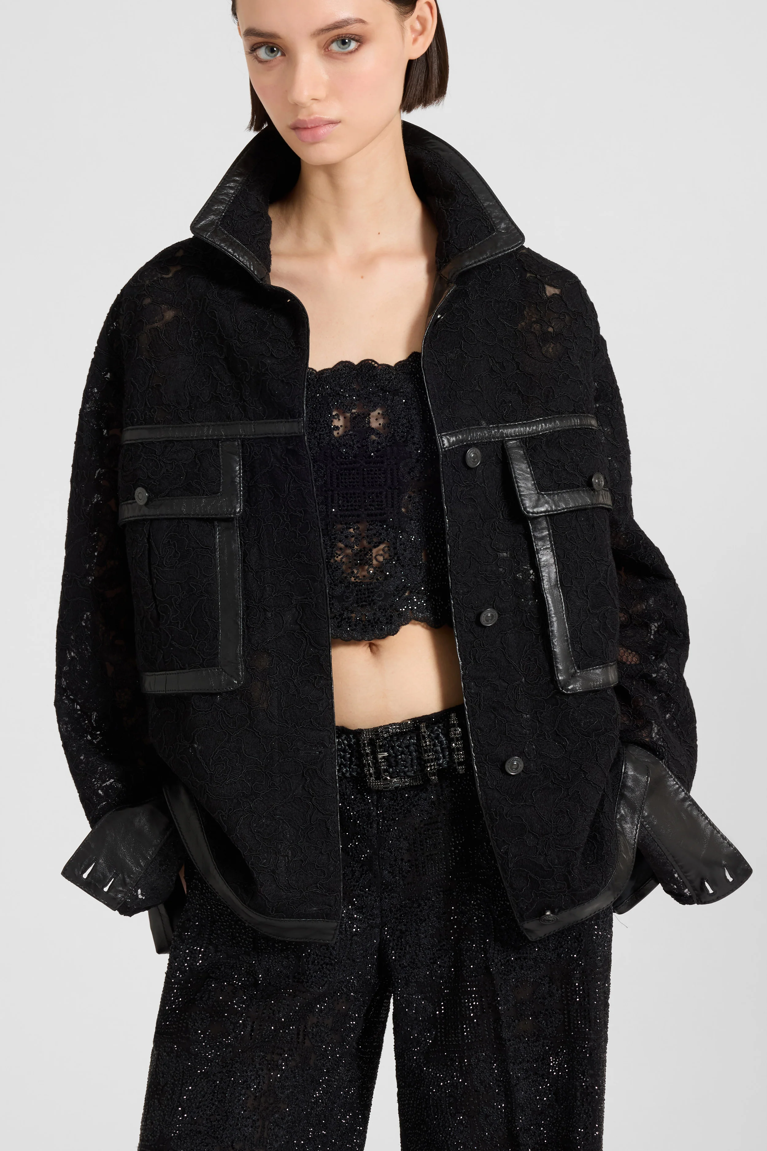 Oversized floral rebrodé lace jacket - Image 2