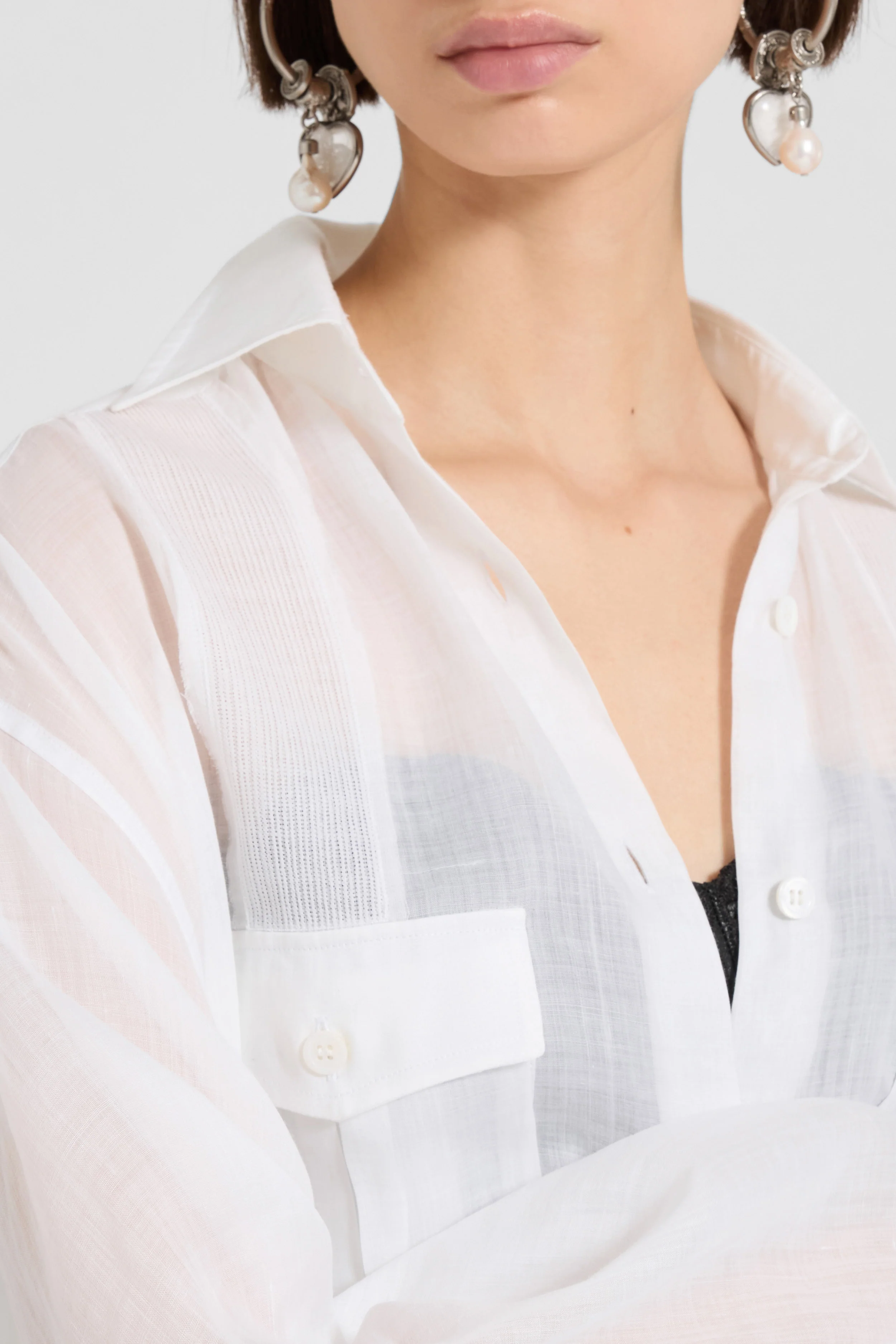 Oversized ramie shirt - Image 4