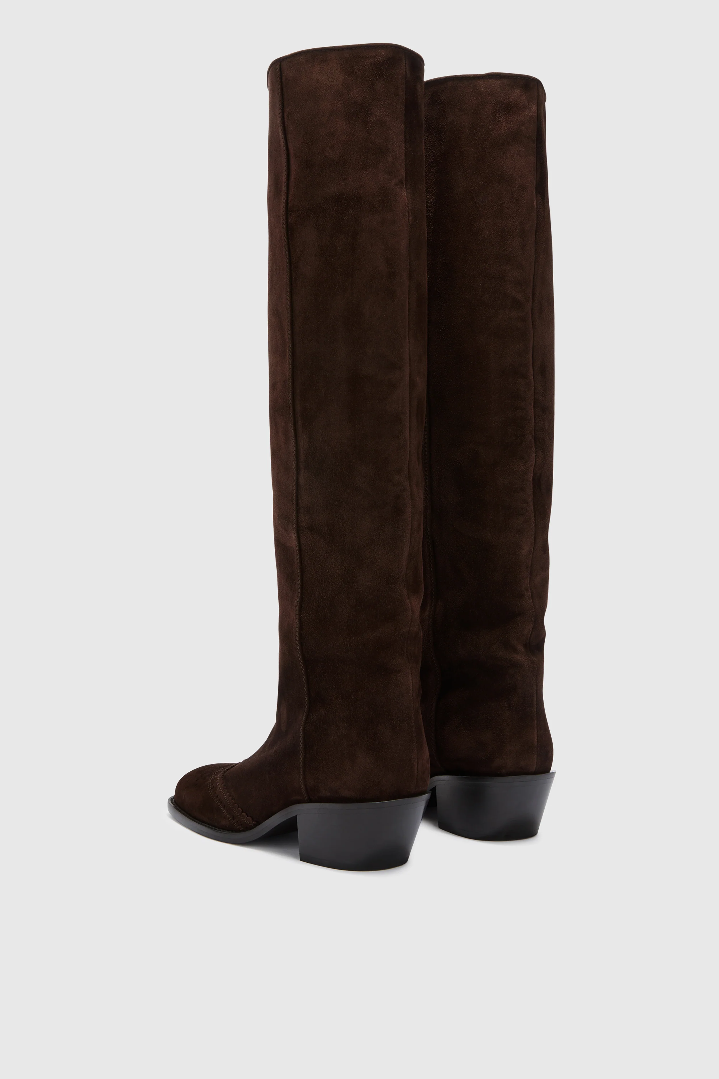 Stretch calfskin boot with brogue detail - Image 3