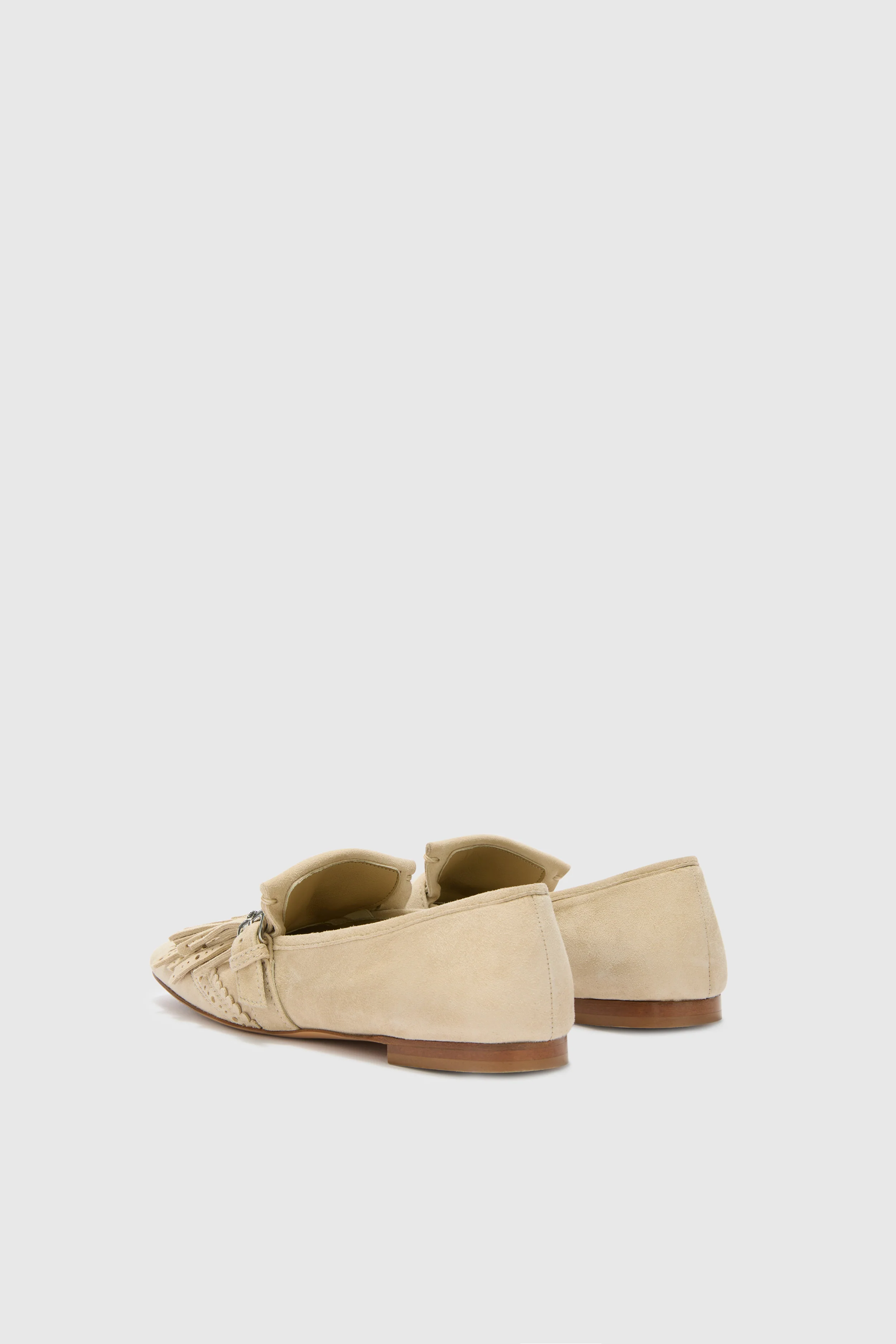 Suede College loafer with fringes and daisy buckle - Image 2