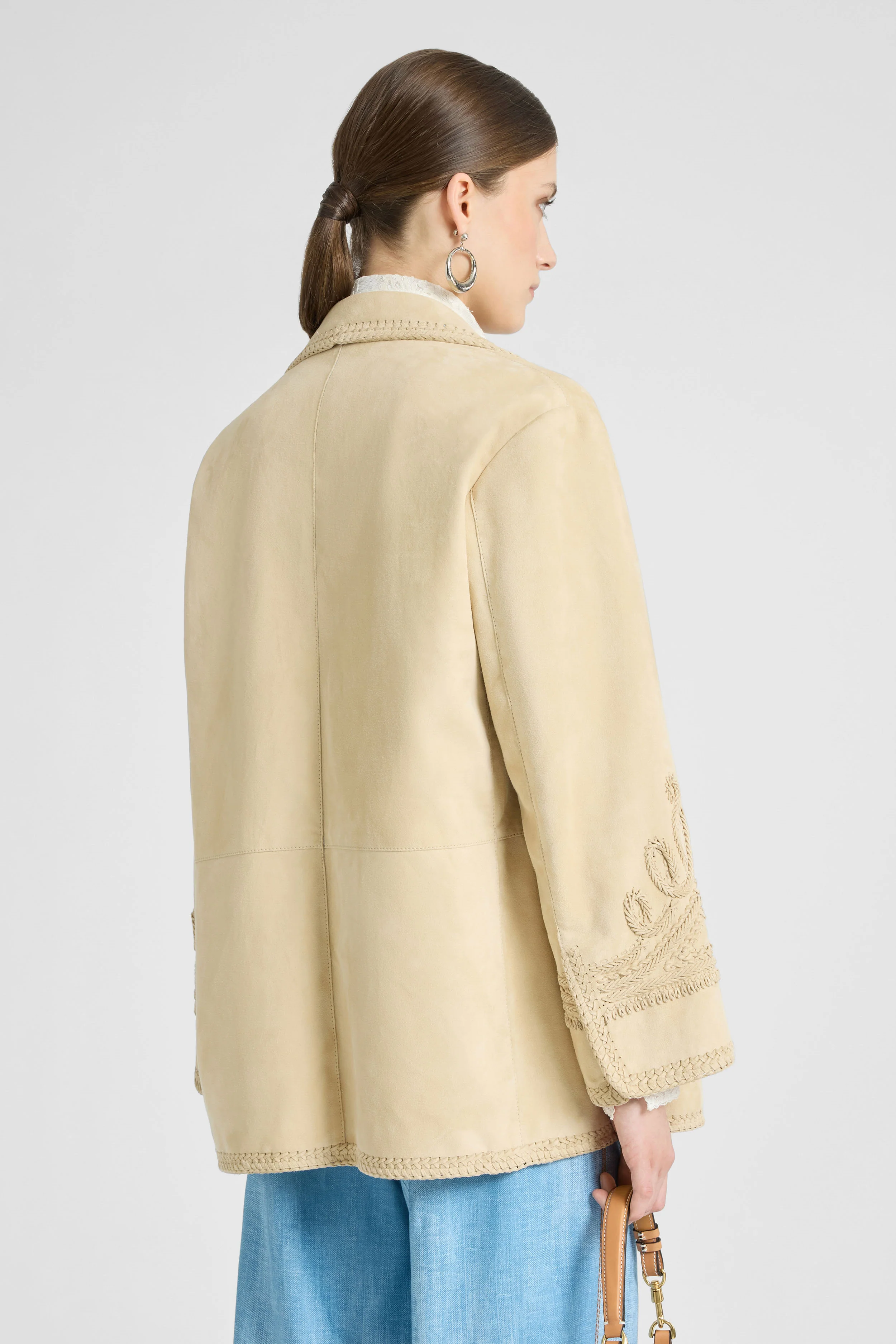 Suede jacket with hand-made embroidery - Image 4