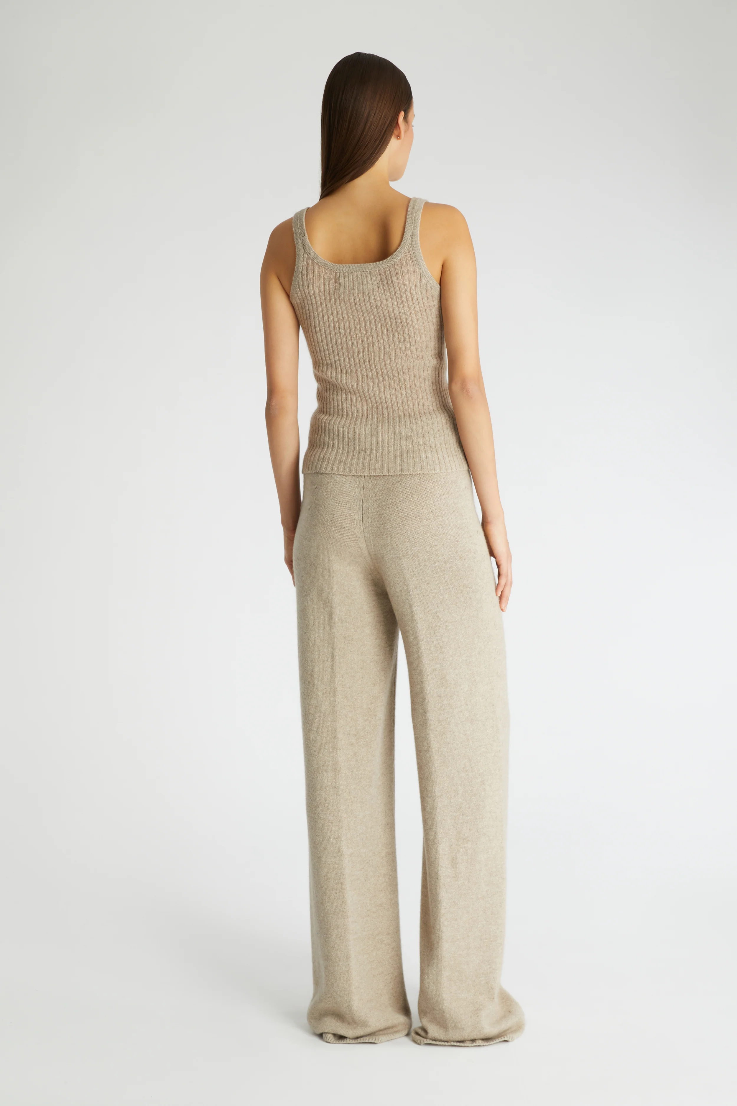 Taupe pure cashmere tank top - Image 3