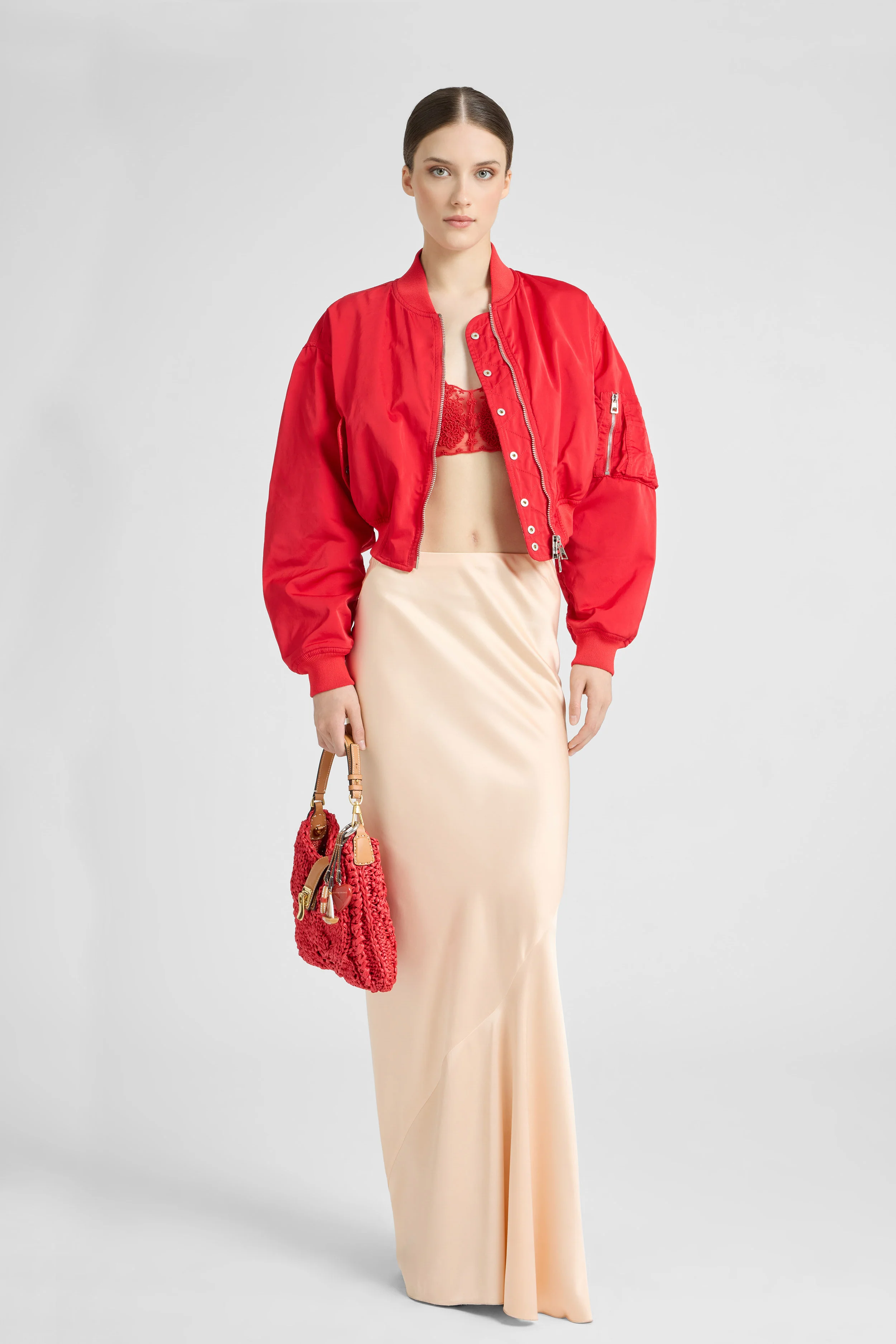 Technical fabric bomber with vichy interior - Image 3