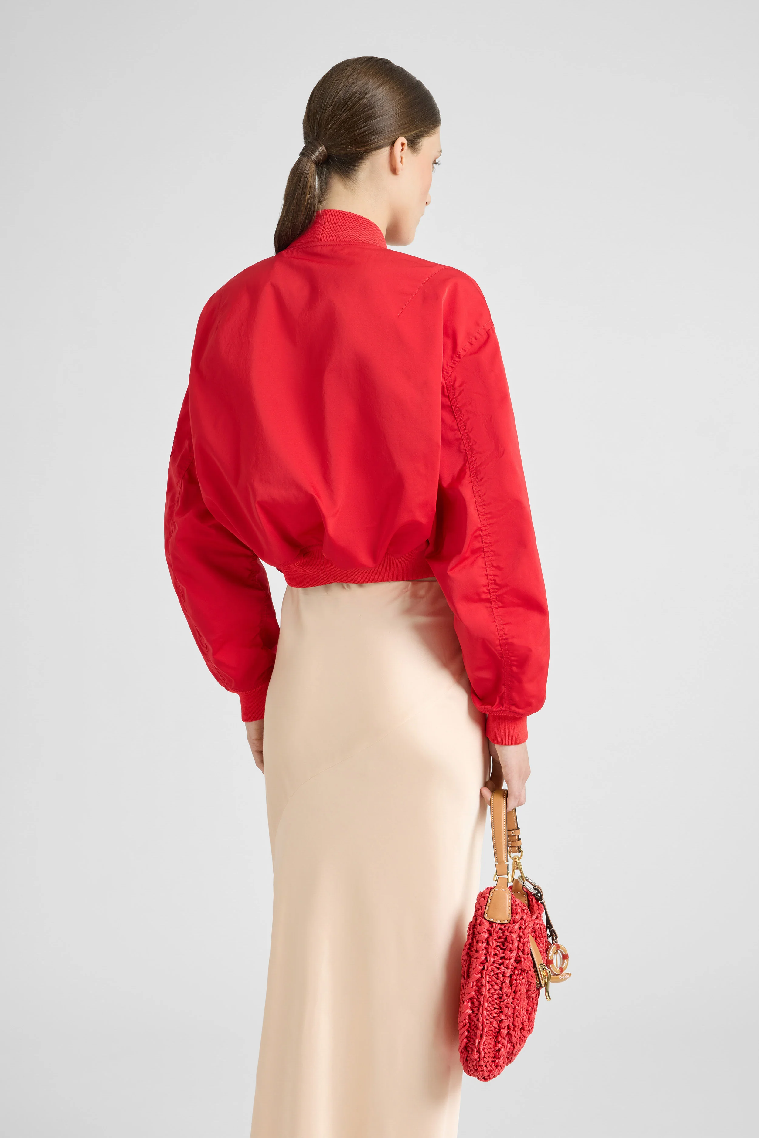 Technical fabric bomber with vichy interior - Image 7