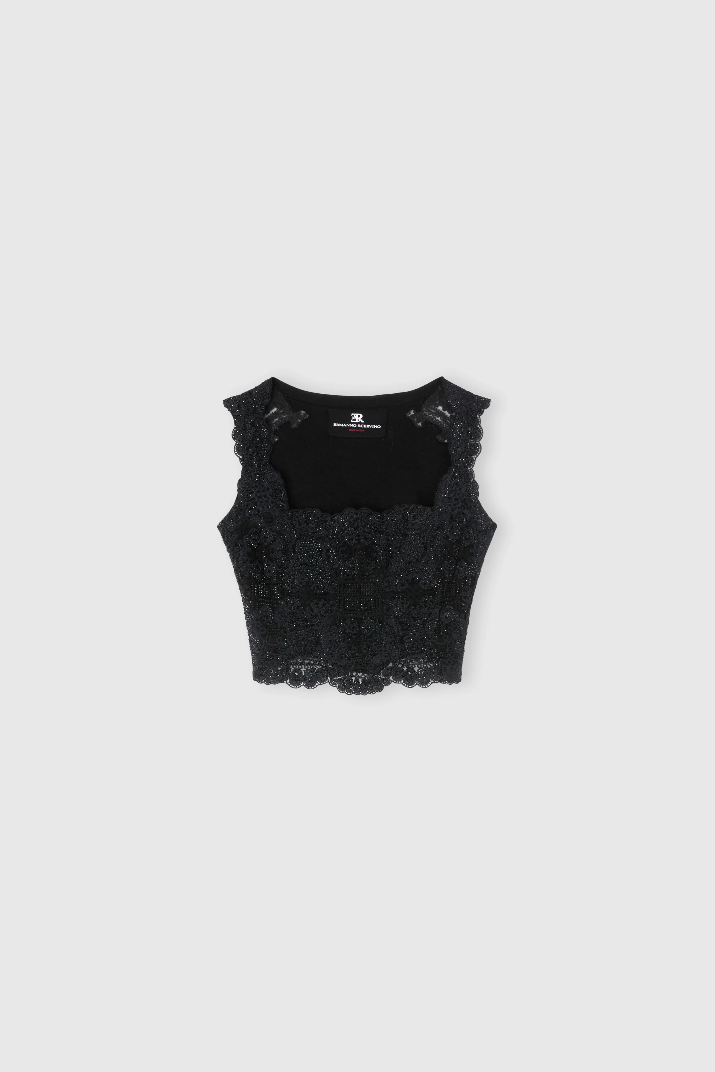 Tile lace top with crystals