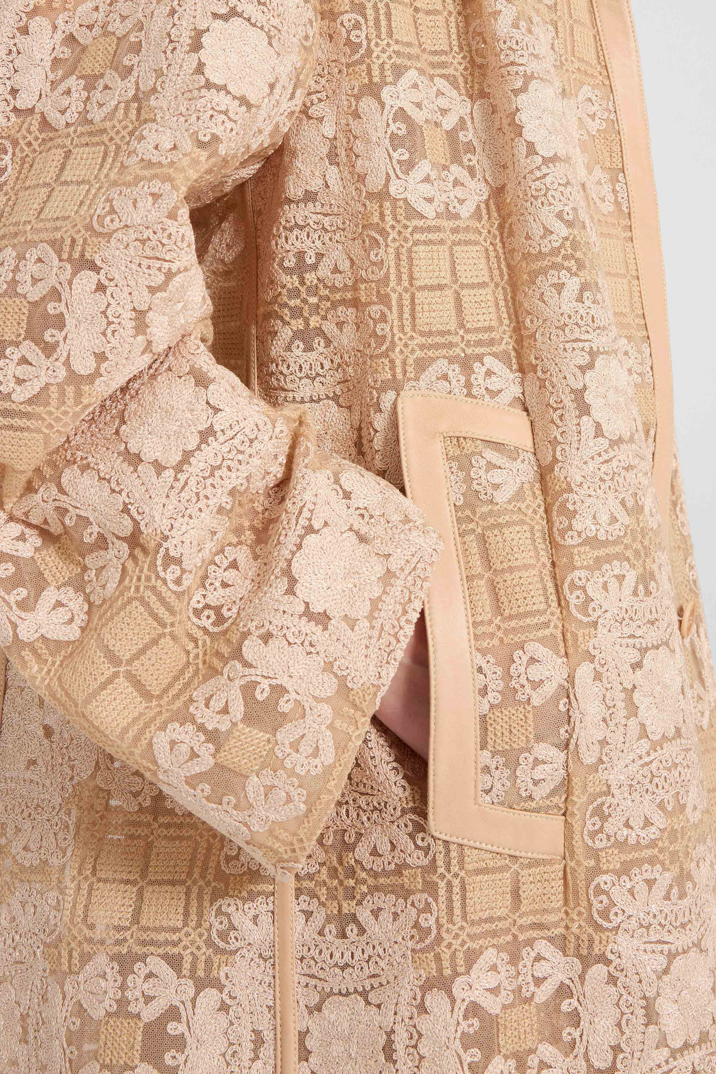 Trench in rebrodé lace bonded to tulle - Image 3