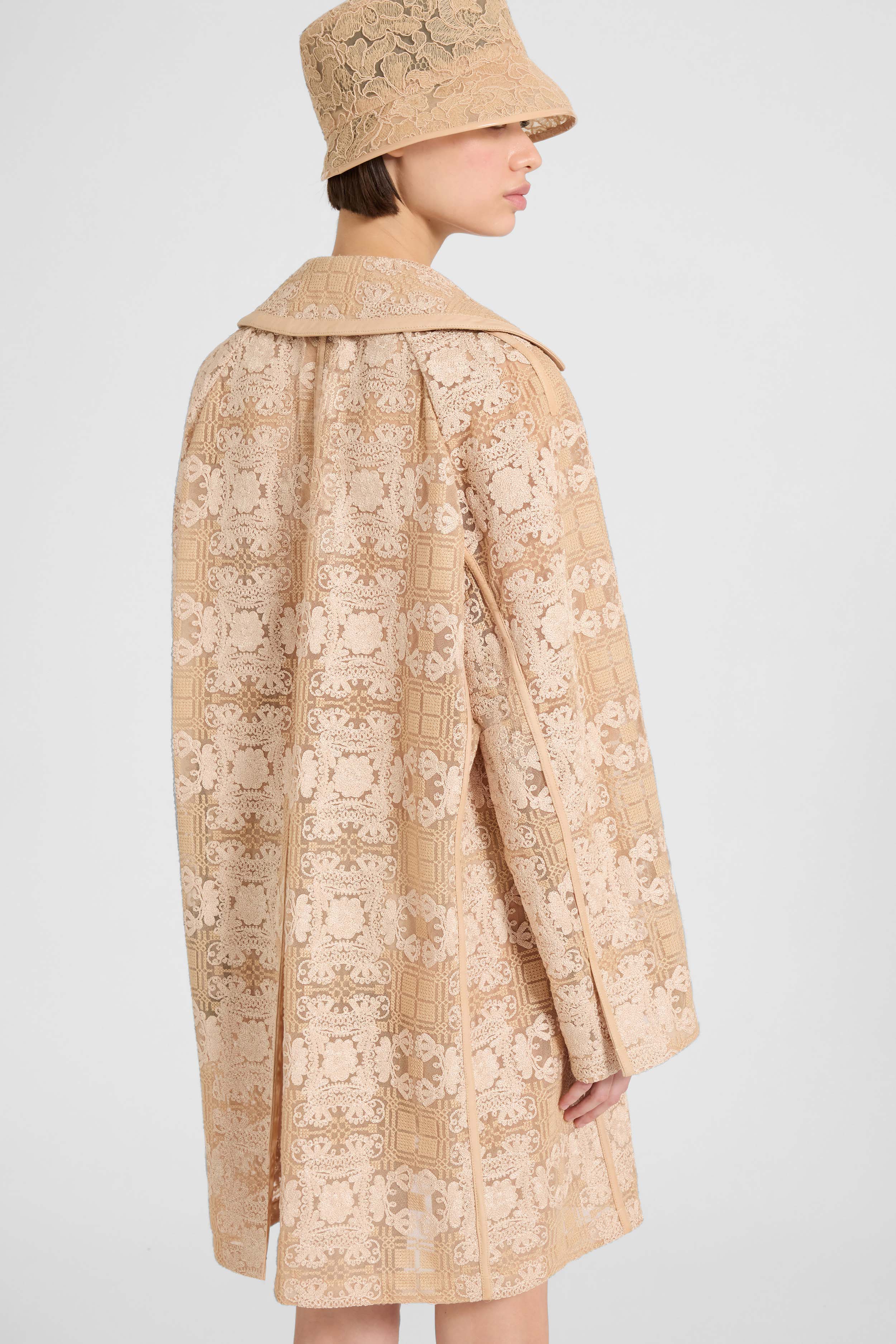 Trench in rebrodé lace bonded to tulle - Image 5