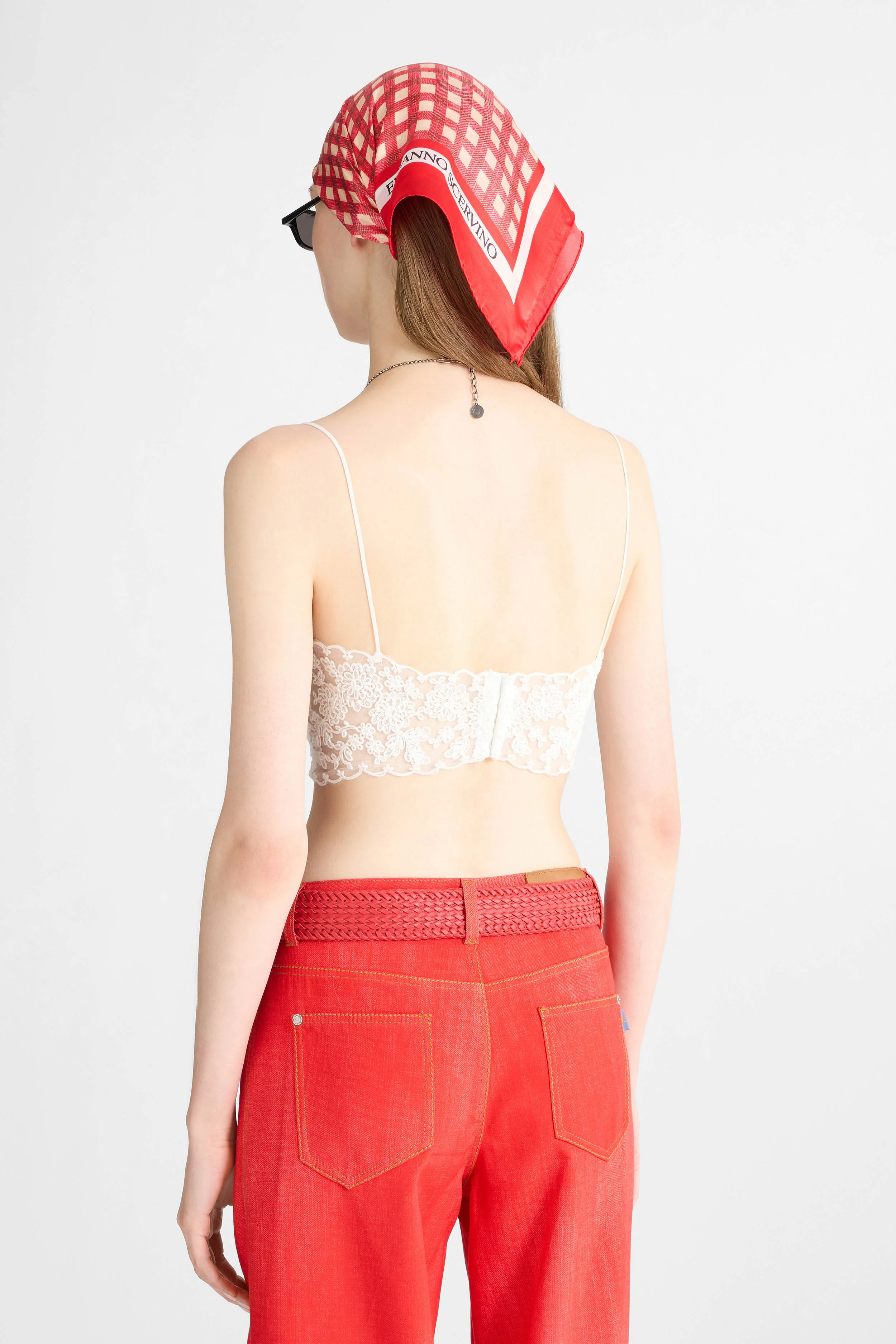 Unstructured Tulle White Bra with Rebrodé Lace - Image 5
