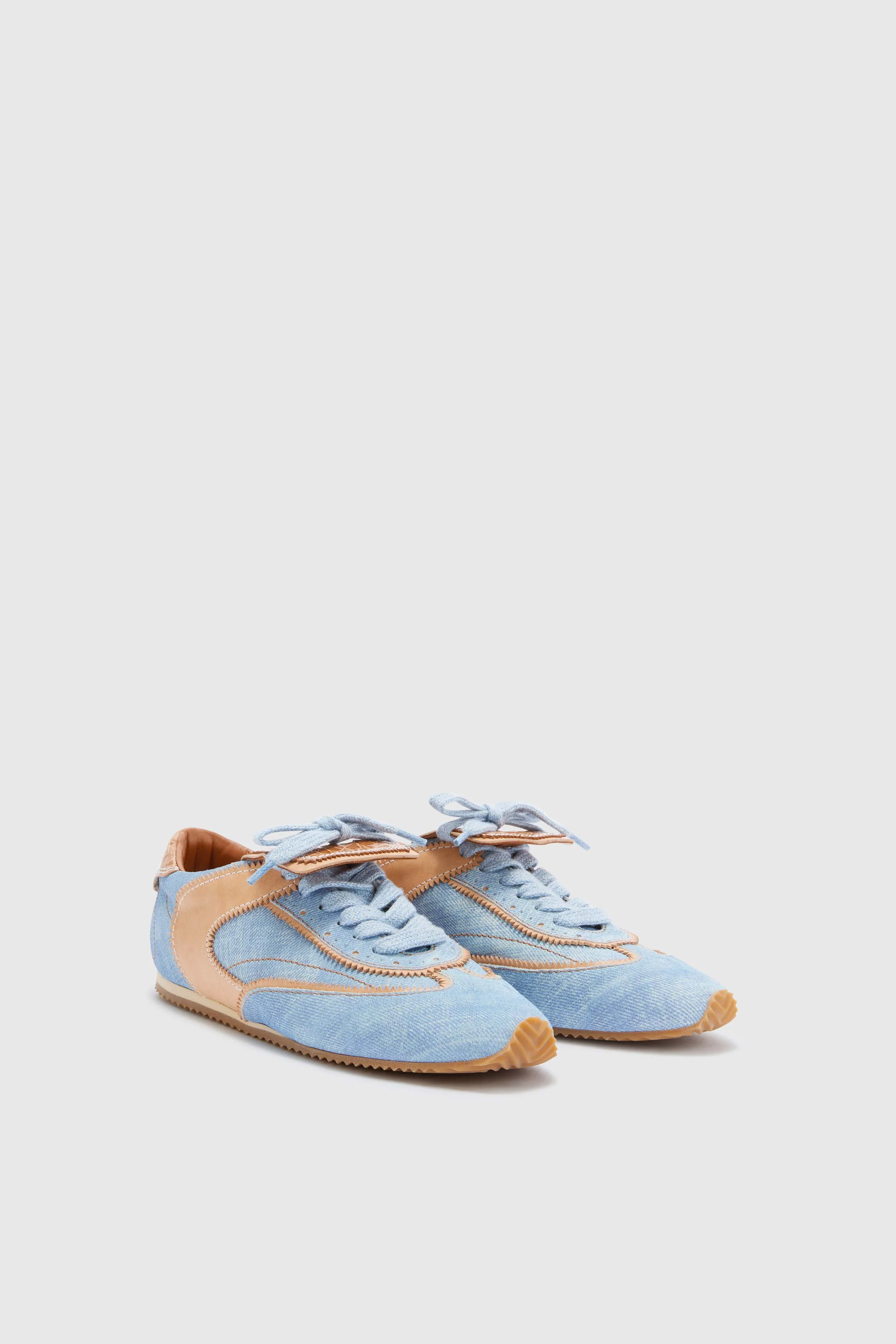 Winner sneakers in denim-print suede and vintage-effect shearling - Image 2