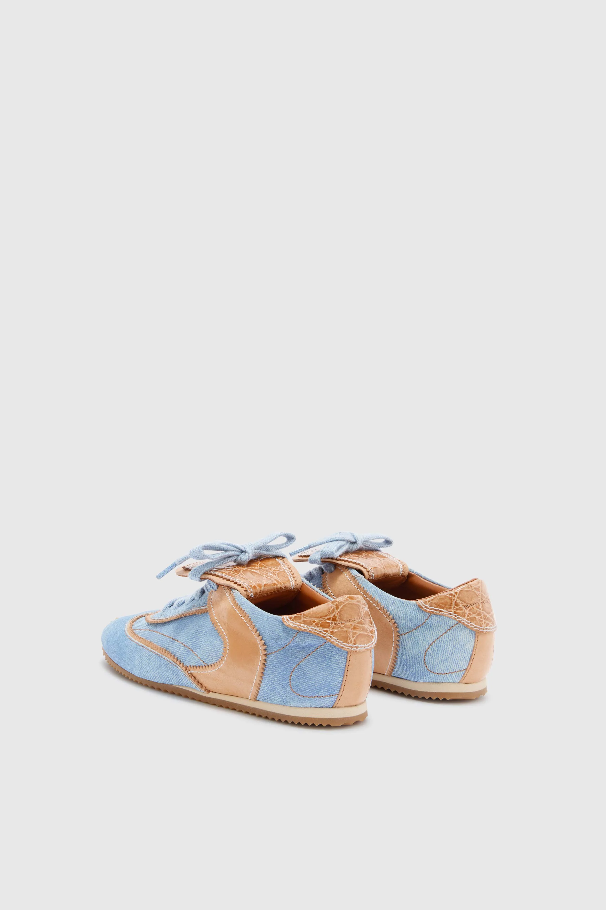 Winner sneakers in denim-print suede and vintage-effect shearling - Image 3
