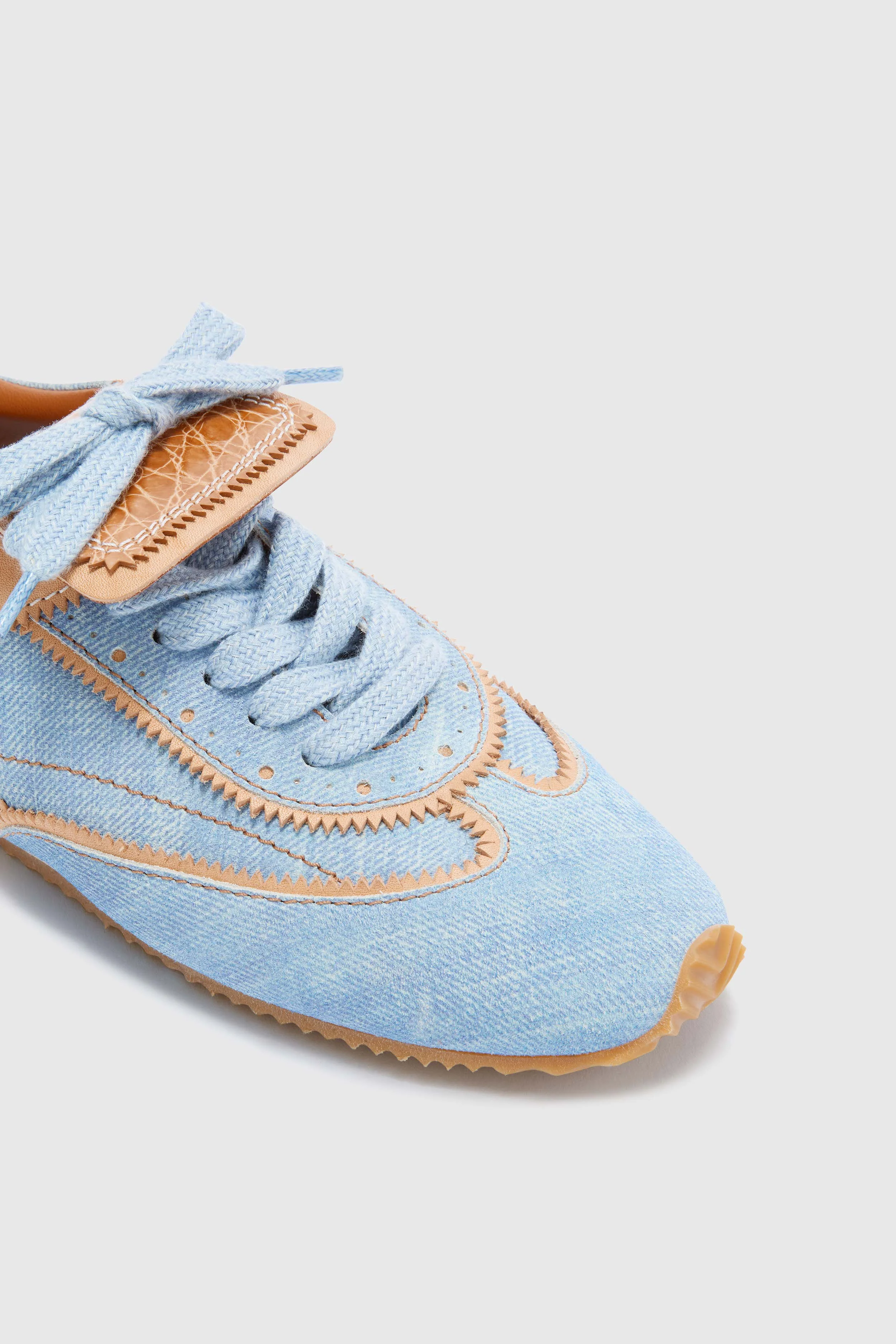 Winner sneakers in denim-print suede and vintage-effect shearling - Image 4